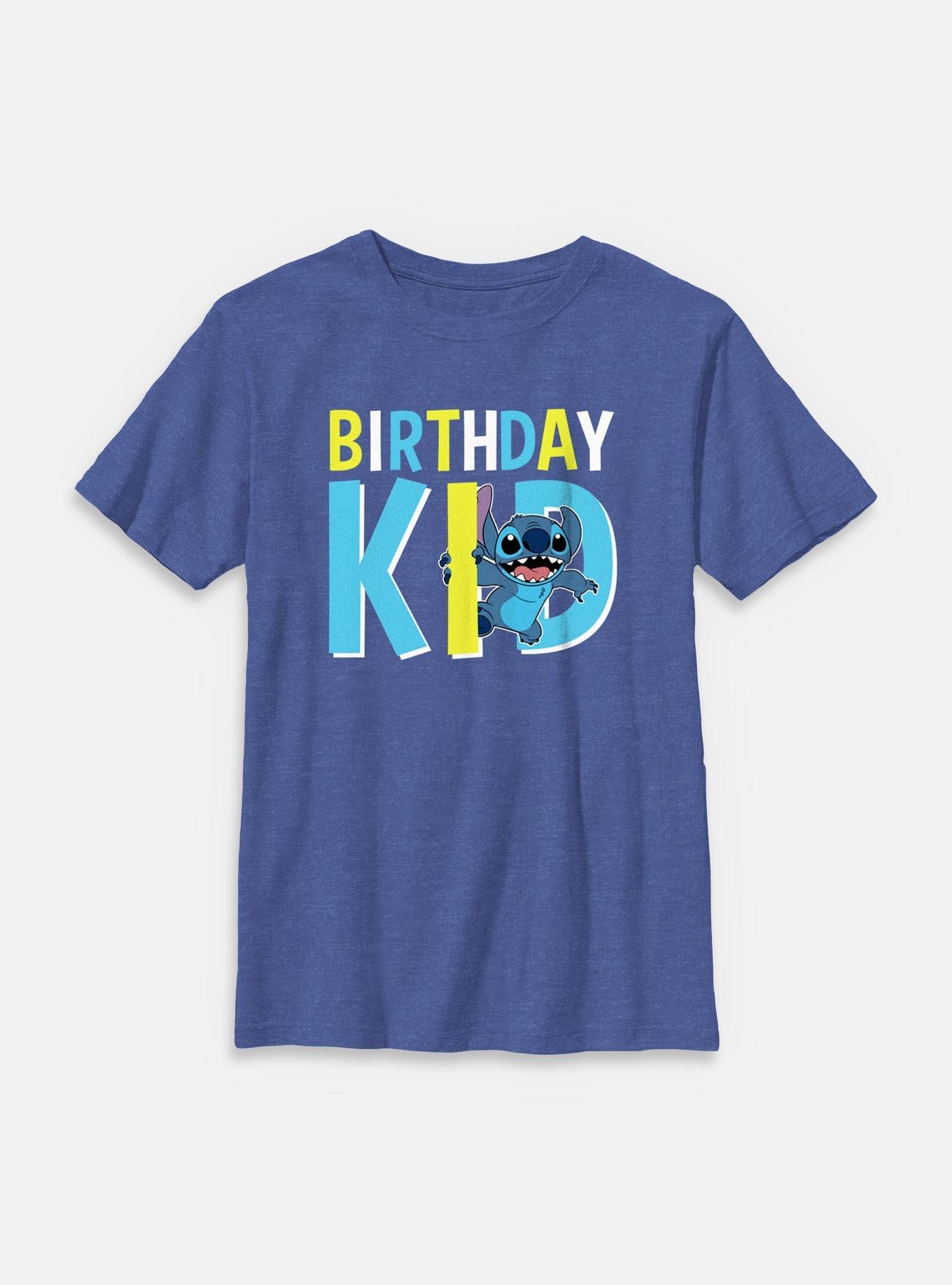 Disney Lilo & Stitch Birthday Kid Youth T-Shirt, ROY HTR, hi-res
