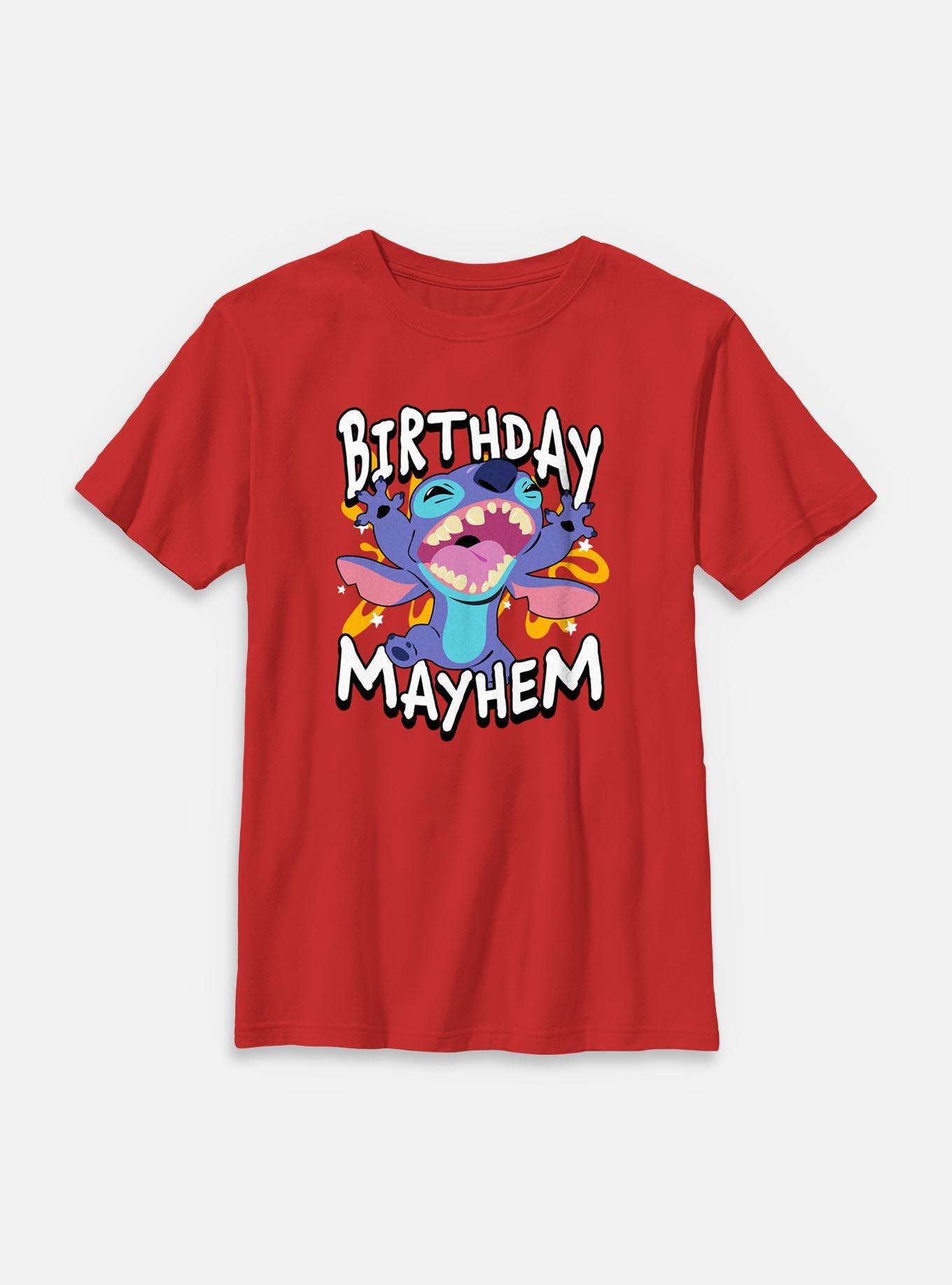 Disney Lilo & Stitch Birthday Mayhem Youth T-Shirt, , hi-res