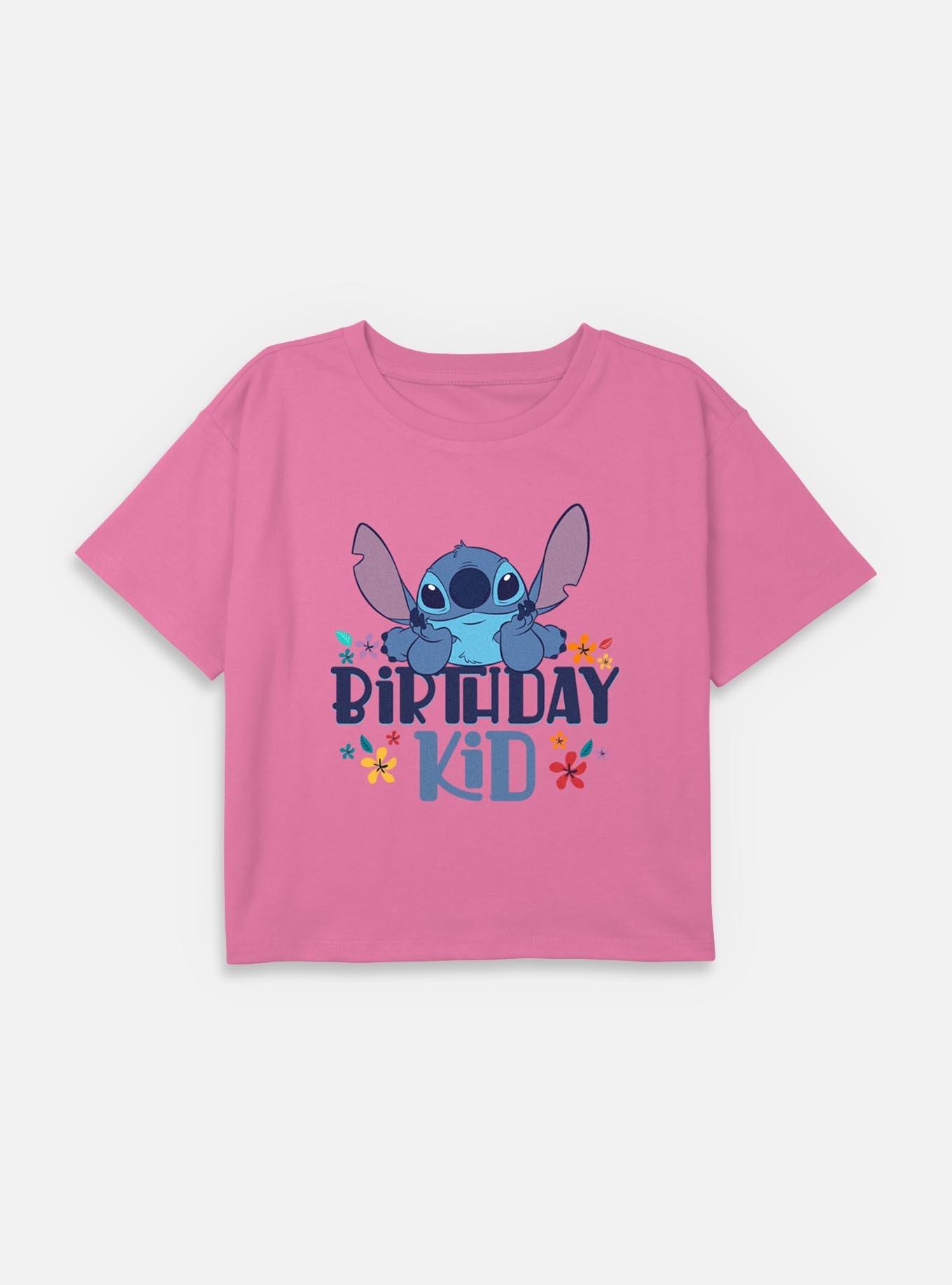 Disney Lilo & Stitch Birthday Kid Youth Girls Boxy T-Shirt, , hi-res