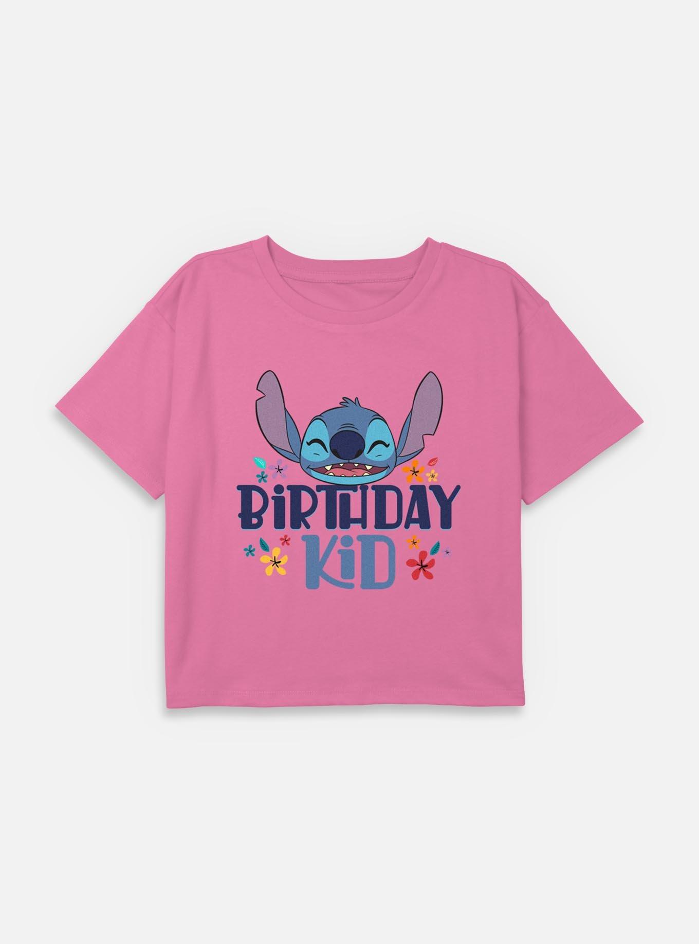 Disney Lilo & Stitch Birthday Kid Youth Girls Boxy T-Shirt, , hi-res