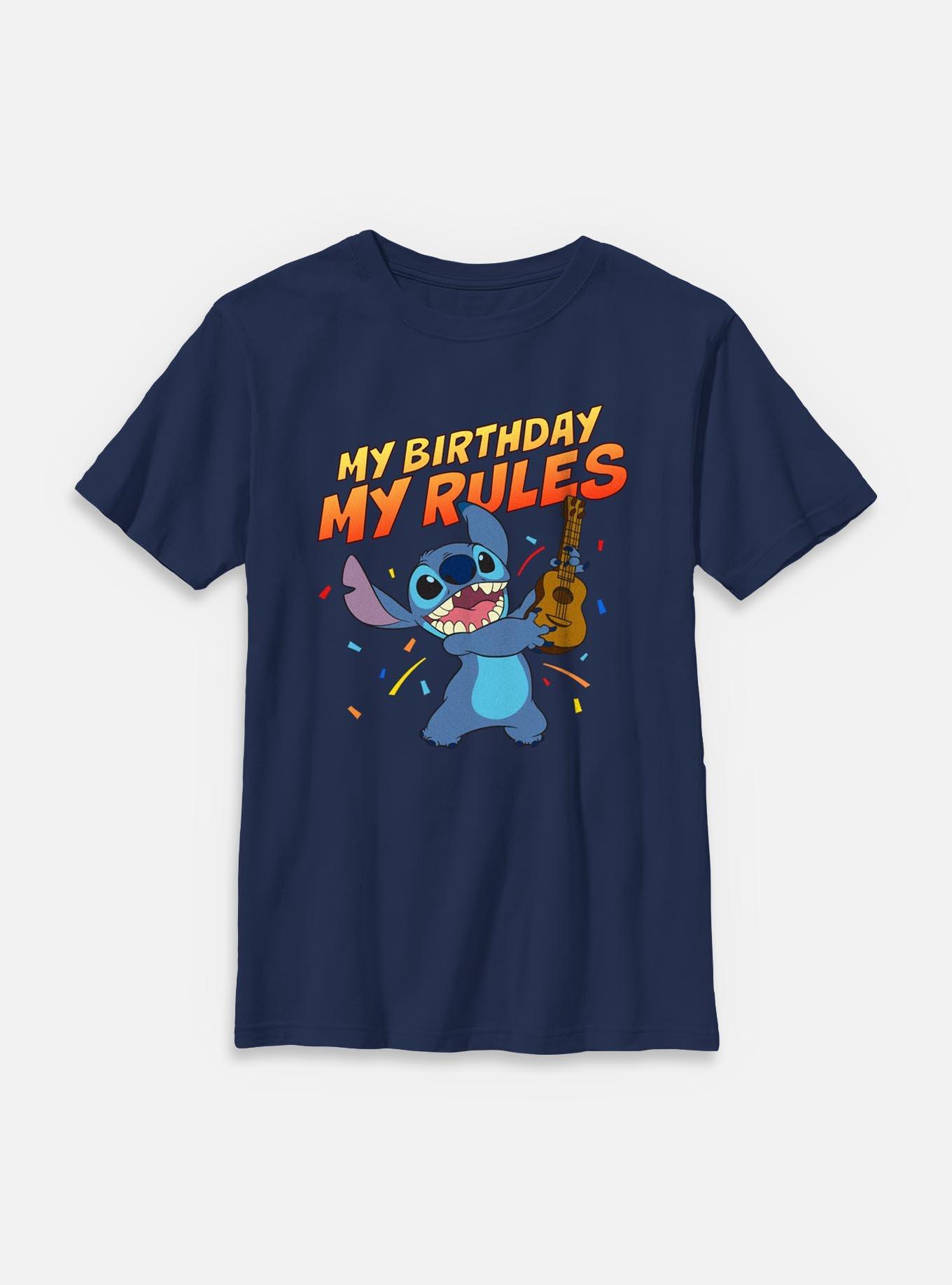Disney Lilo & Stitch My Birthday Rules Youth T-Shirt, , hi-res