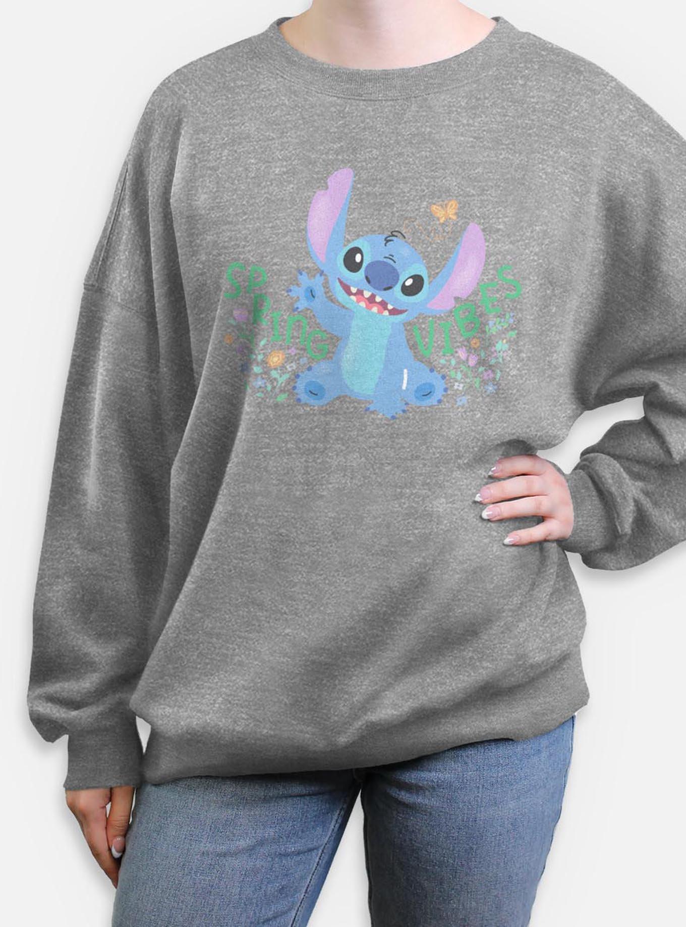 Disney Lilo & Stitch Spring Vibes Womens Oversized Sweatshirt,New Products : American Fashion Style Bags On Sale