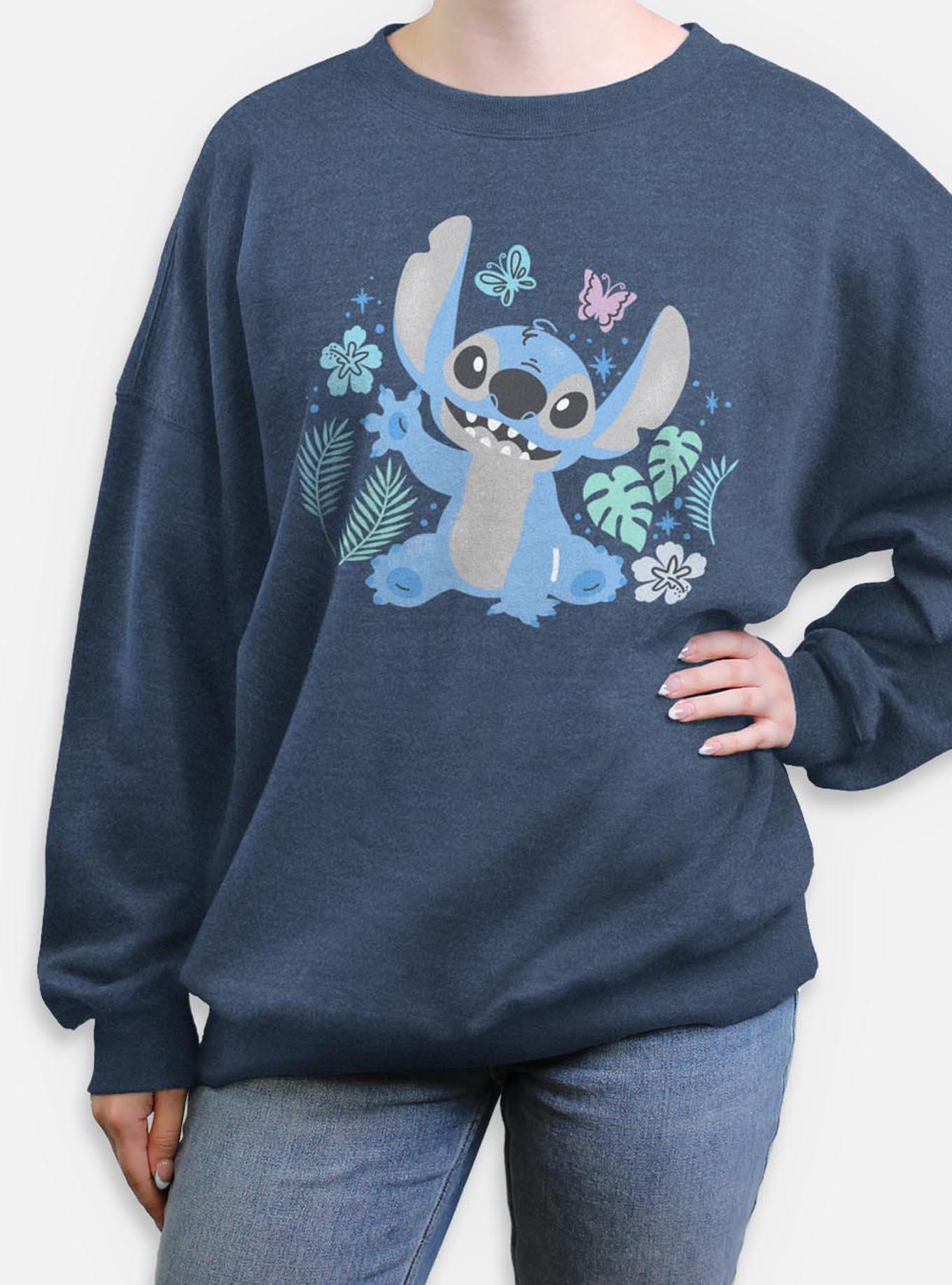 Disney Lilo & Stitch Spring Stitch Womens Oversized Sweatshirt, , hi-res