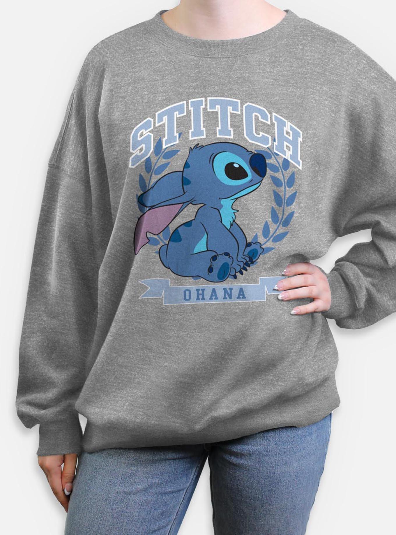 Disney Lilo & Stitch Athletic Stitch Womens Oversized Sweatshirt, , hi-res