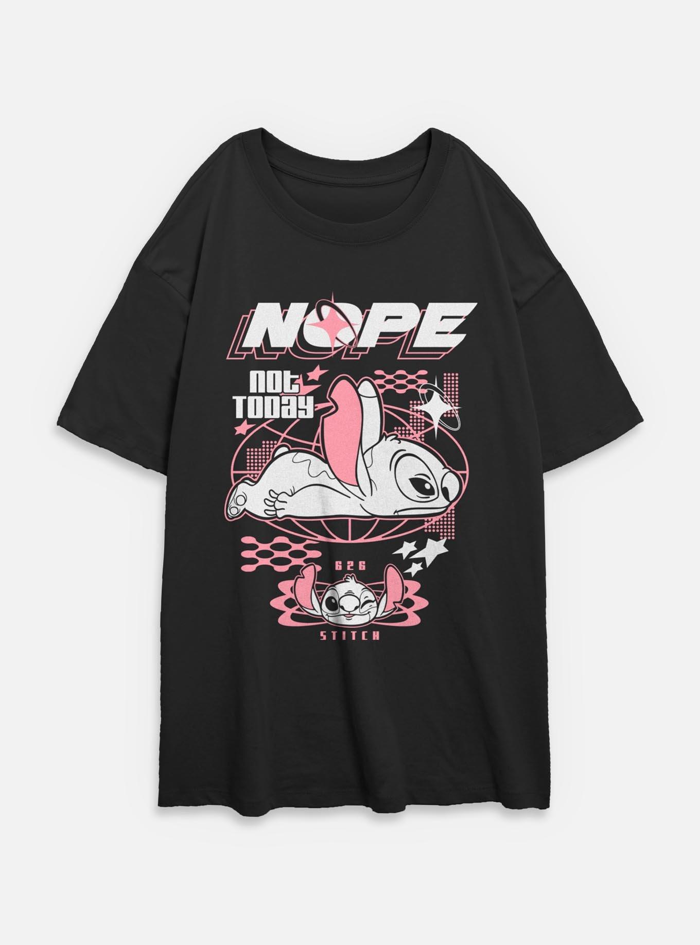 Disney Lilo & Stitch Nope Not Today 626 Womens Oversized T-Shirt,New Products : American Fashion Style Bags On Sale