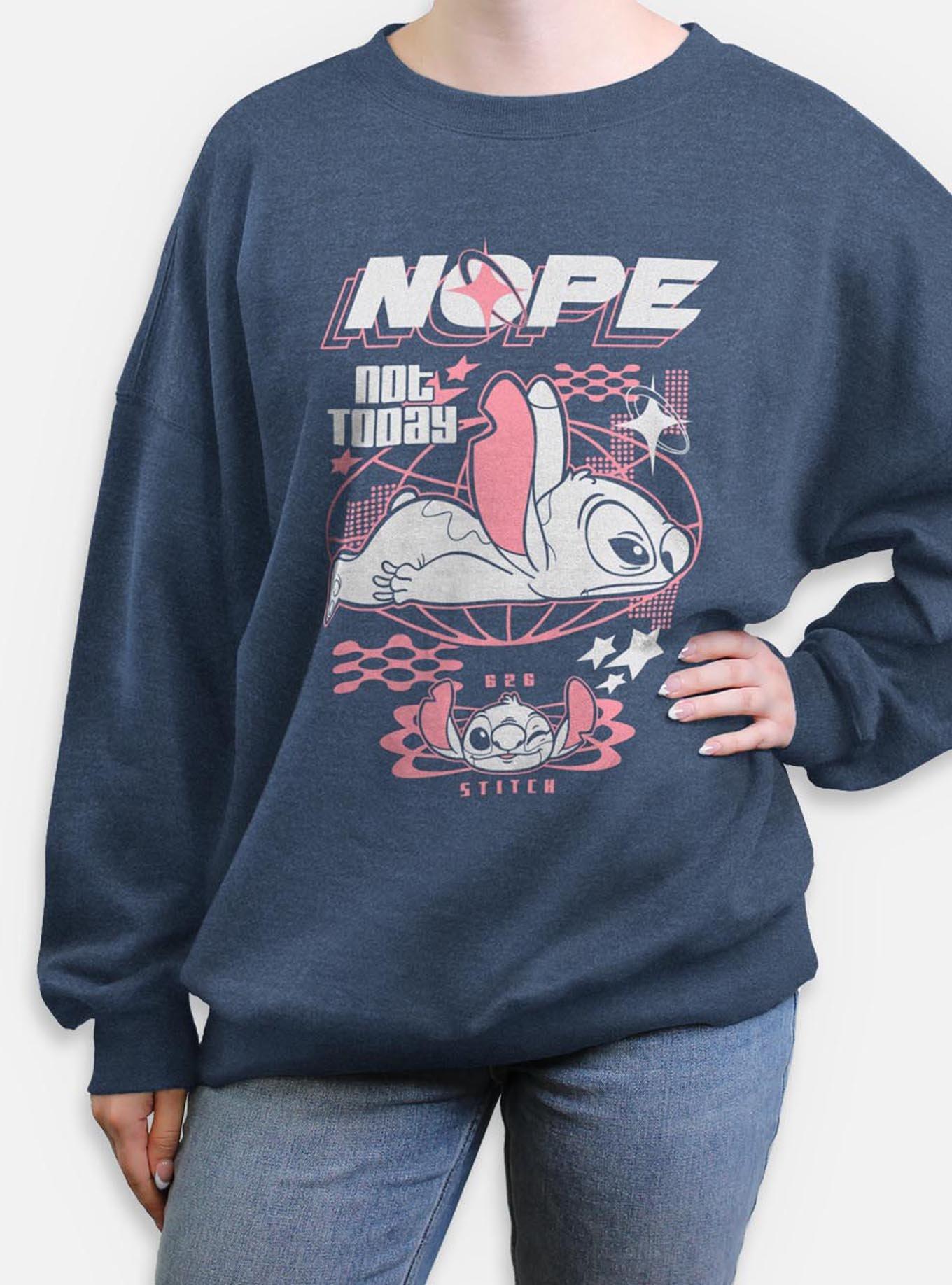 Disney Lilo & Stitch Nope Not Today 626 Womens Oversized Sweatshirt,New Products : American Fashion Style Bags On Sale