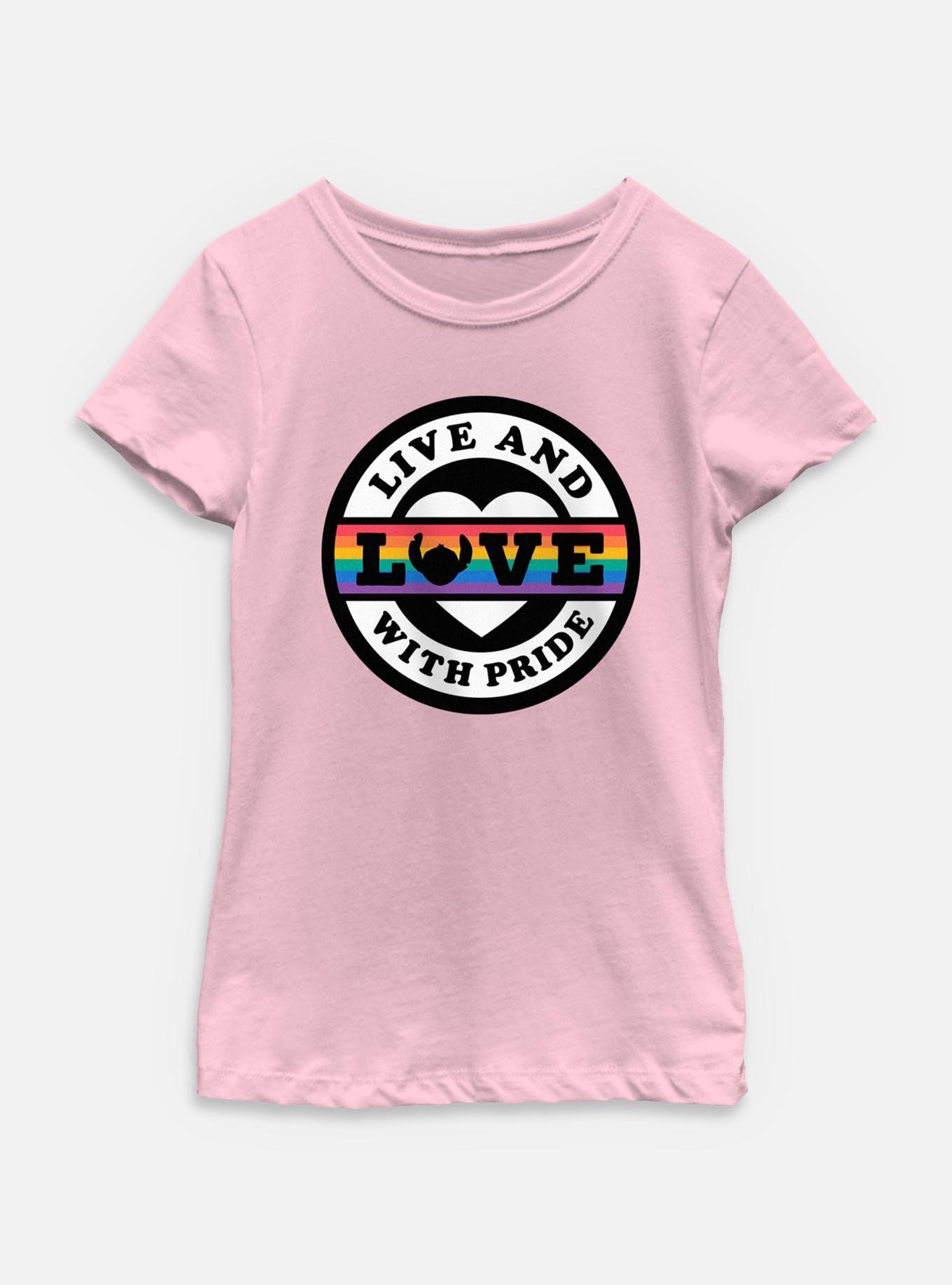 Disney Lilo & Stitch Live & Love With Pride Youth Girls T-Shirt, , hi-res