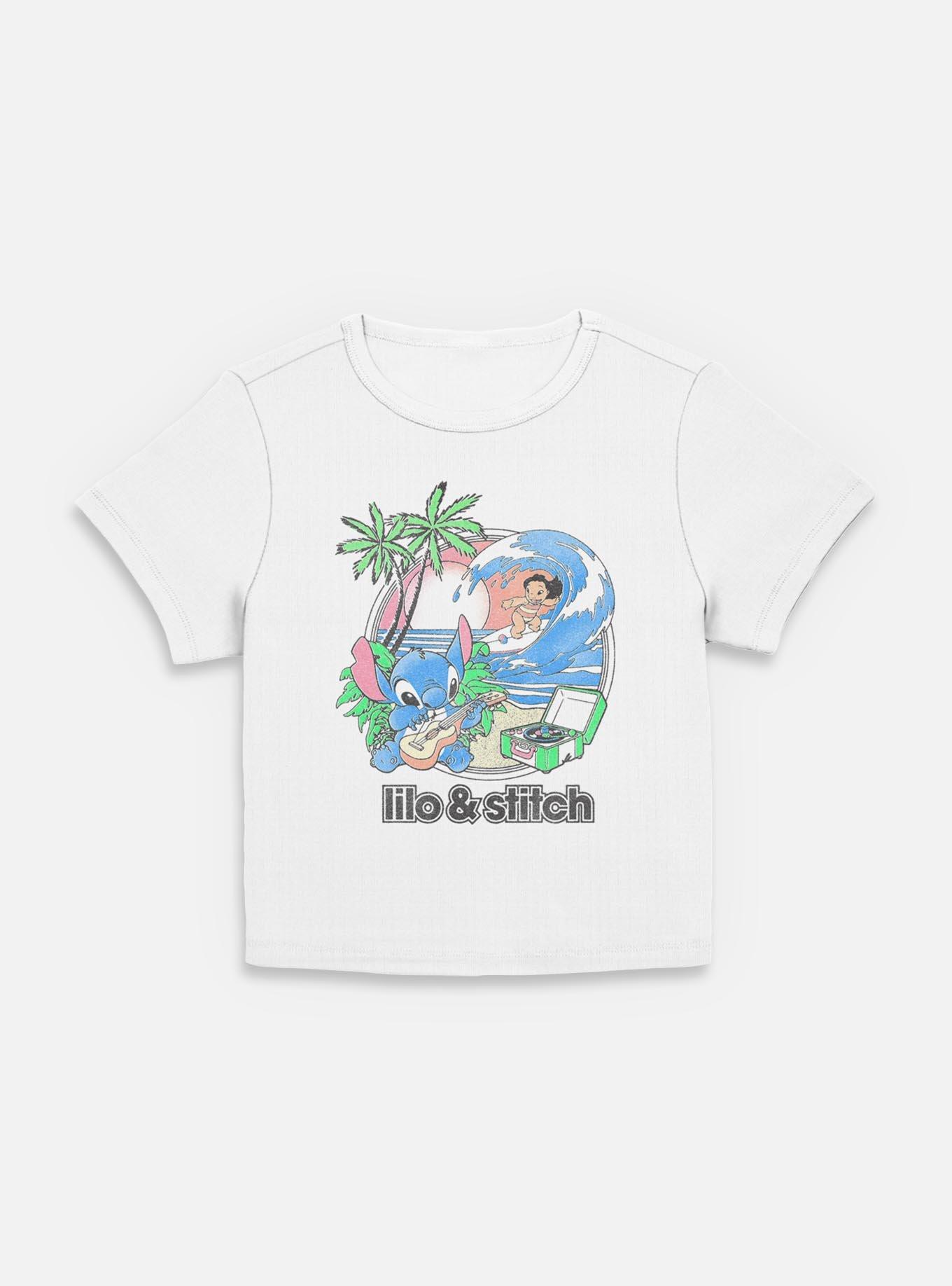 Disney Lilo & Stitch Beach Duo Womens Baby T-Shirt, EGRET, hi-res