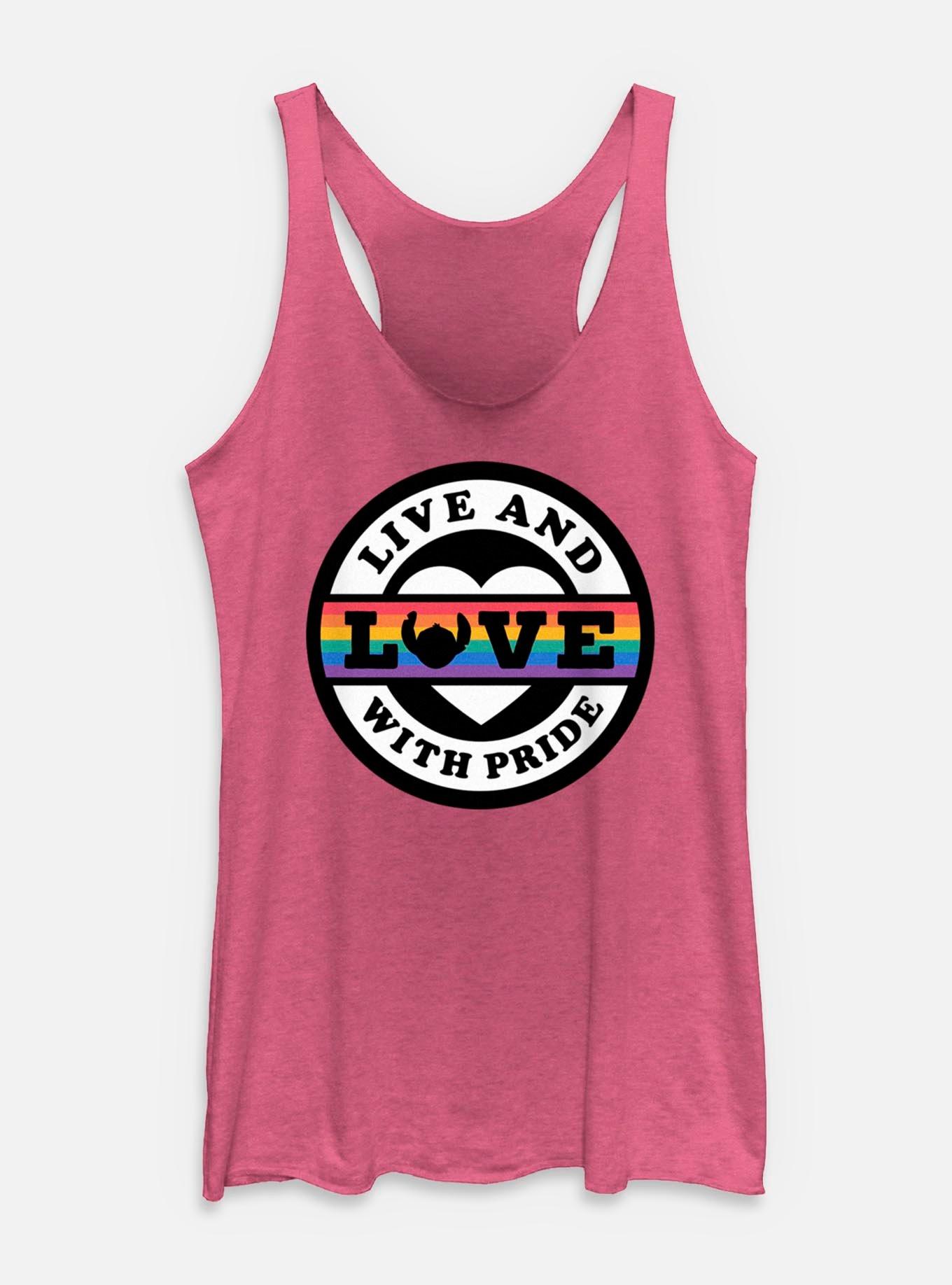 Disney Lilo & Stitch Live & Love With Pride Womens Tank Top,New Products : American Fashion Style Bags On Sale