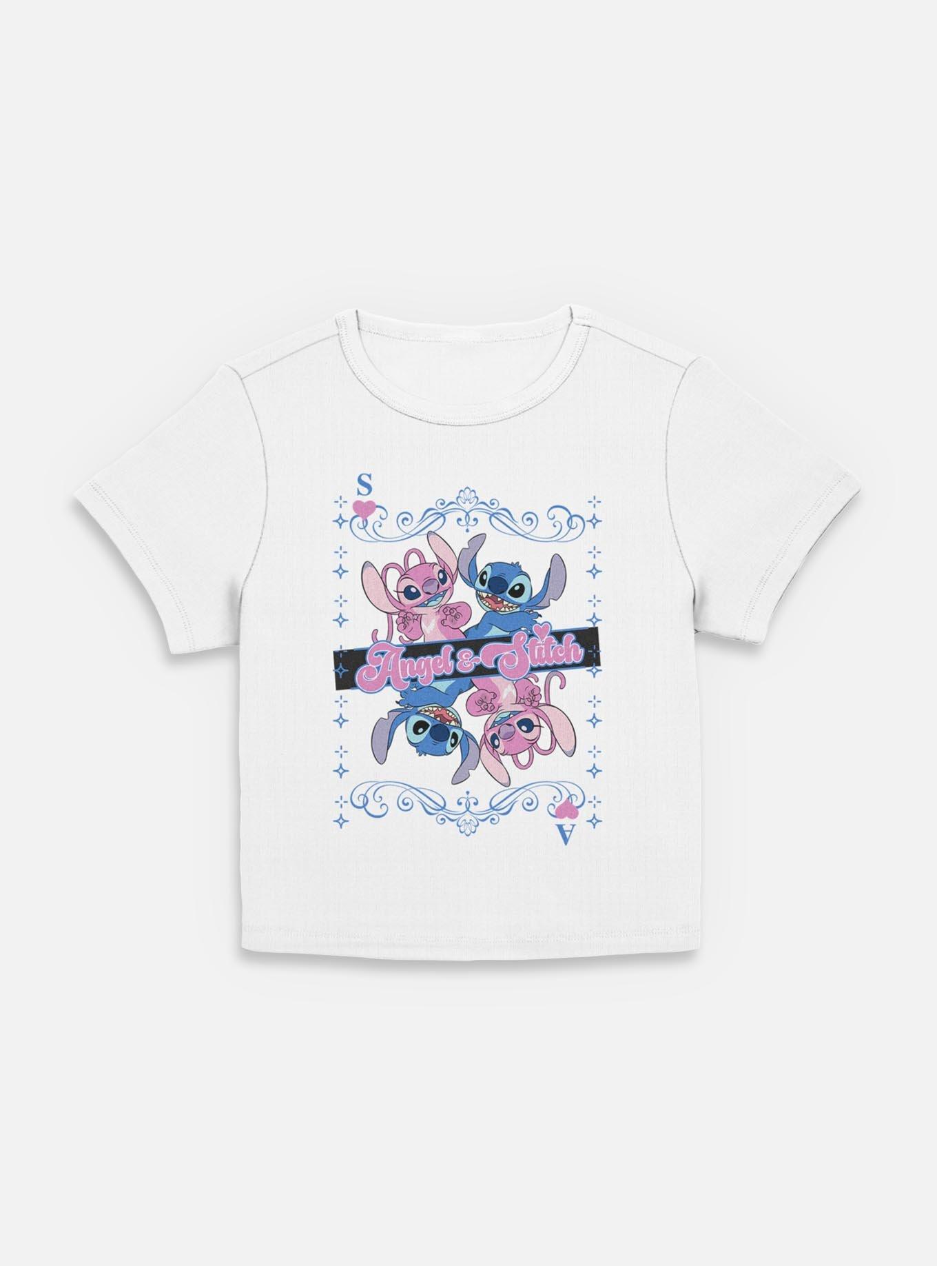 Disney Lilo & Stitch Angel And Stitch Card Womens Baby T-Shirt,New Products : American Fashion Style Bags On Sale
