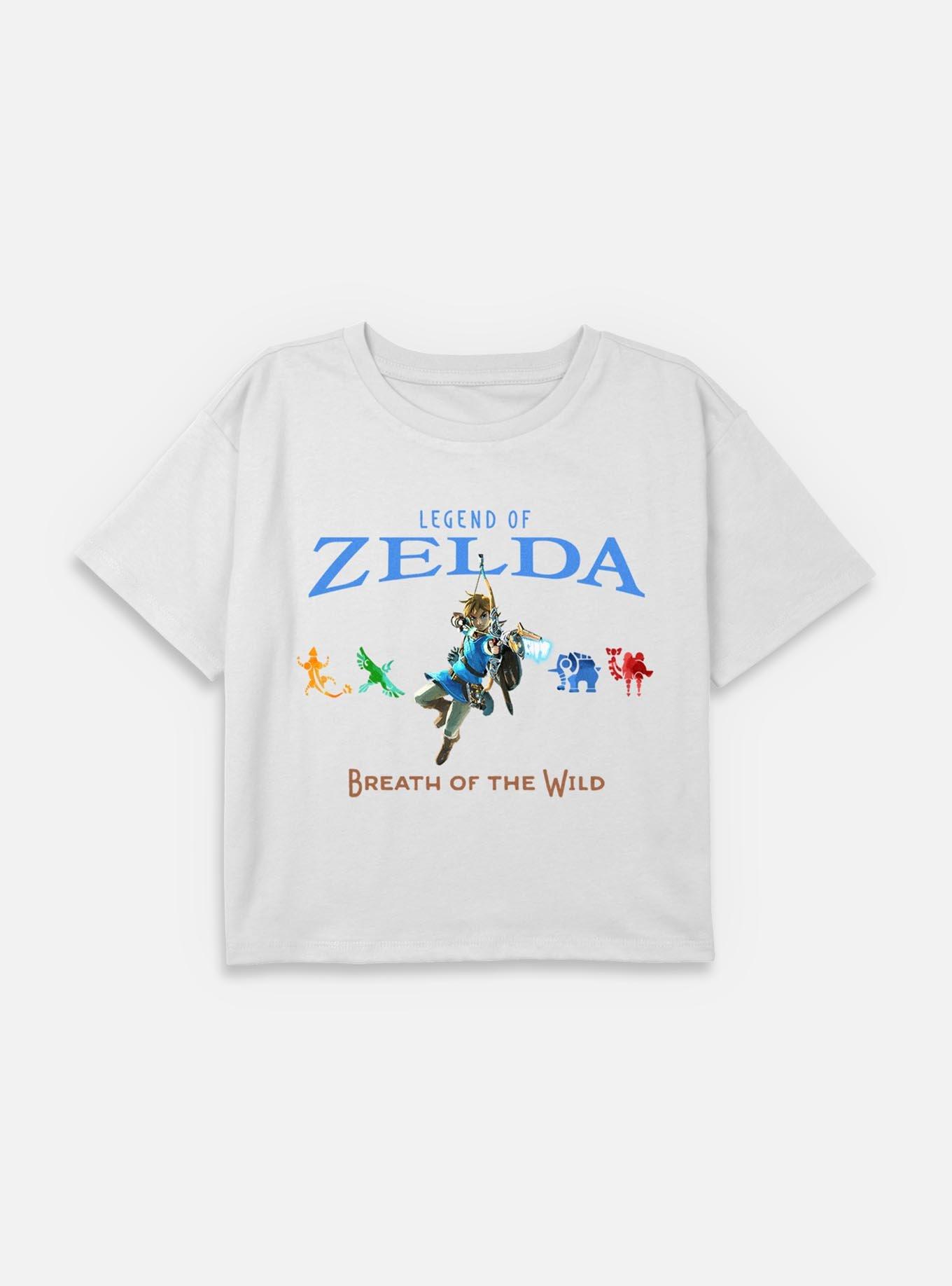 Nintendo Legend Of Zelda Breath Of The Wild and Divine Beasts Youth Girls Boxy T-Shirt, , hi-res