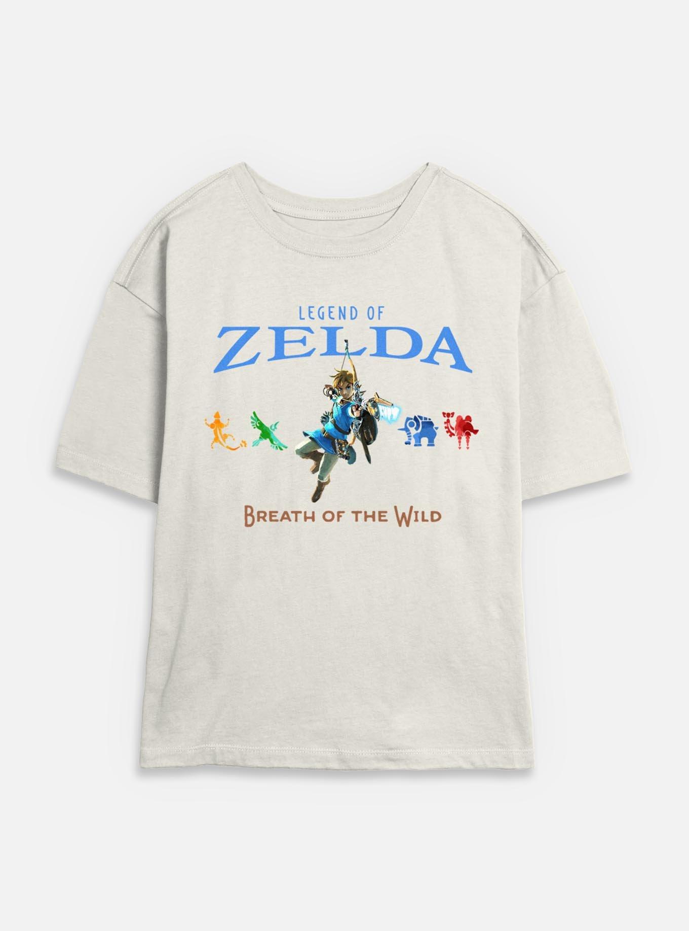 Nintendo Legend Of Zelda Breath Of The Wild and Divine Beasts Womens Skimmer T-Shirt,New Products : American Fashion Style Bags On Sale