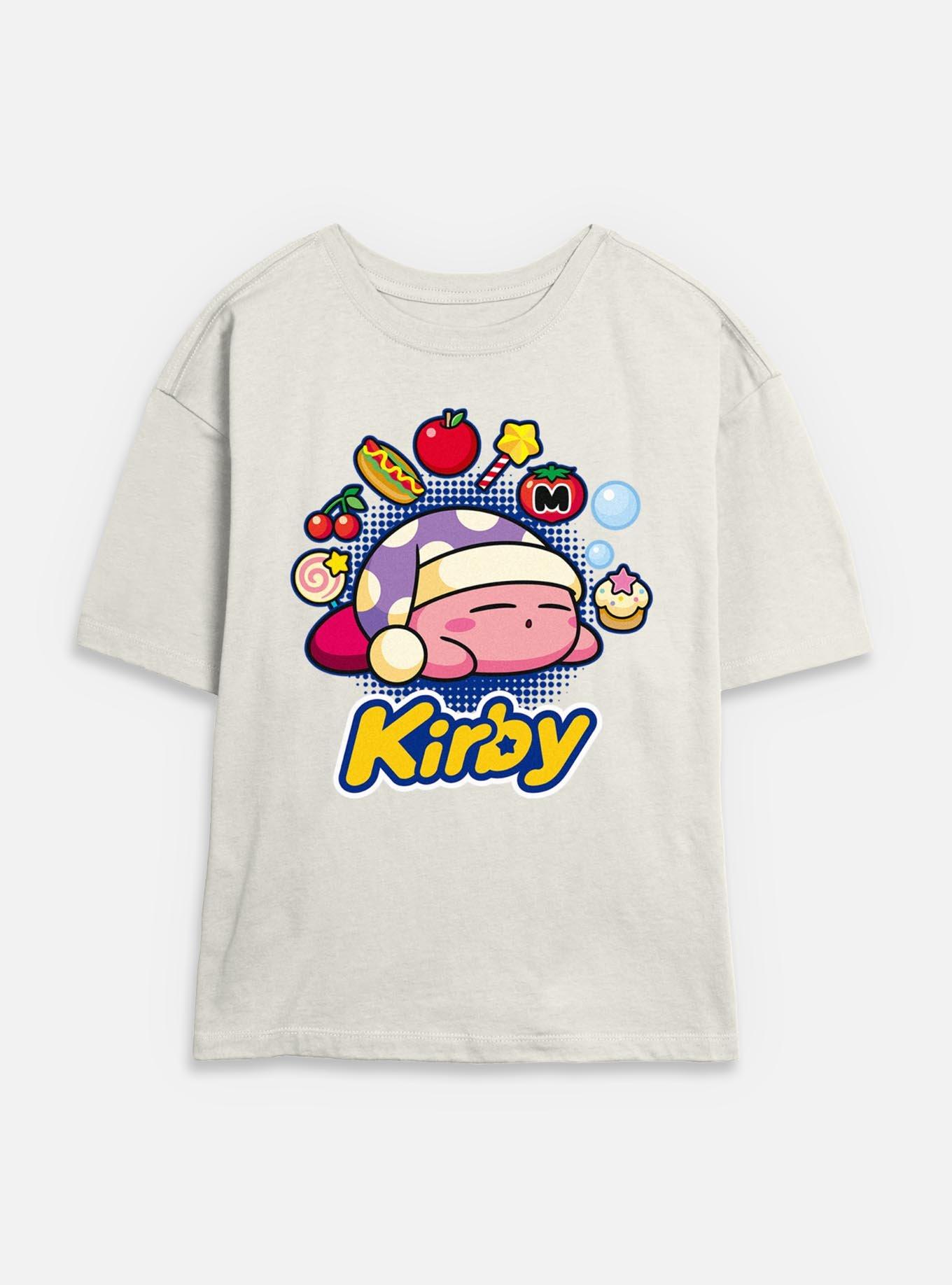 Nintendo Kirby Food Dreams Womens Skimmer T-Shirt,New Products : American Fashion Style Bags On Sale