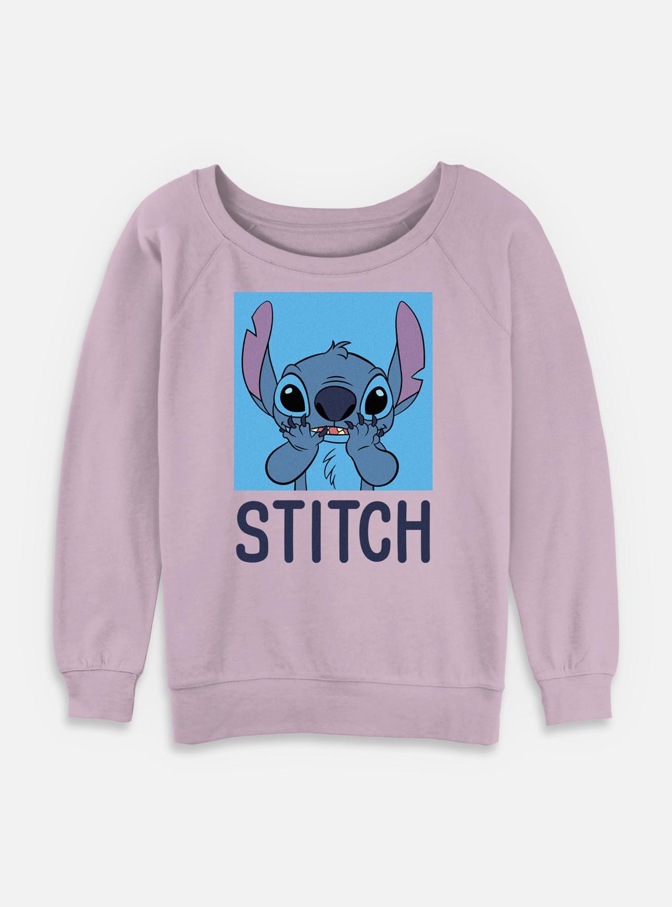 Disney Lilo & Stitch Bashful Stitch Womens Slouchy Sweatshirt, , hi-res