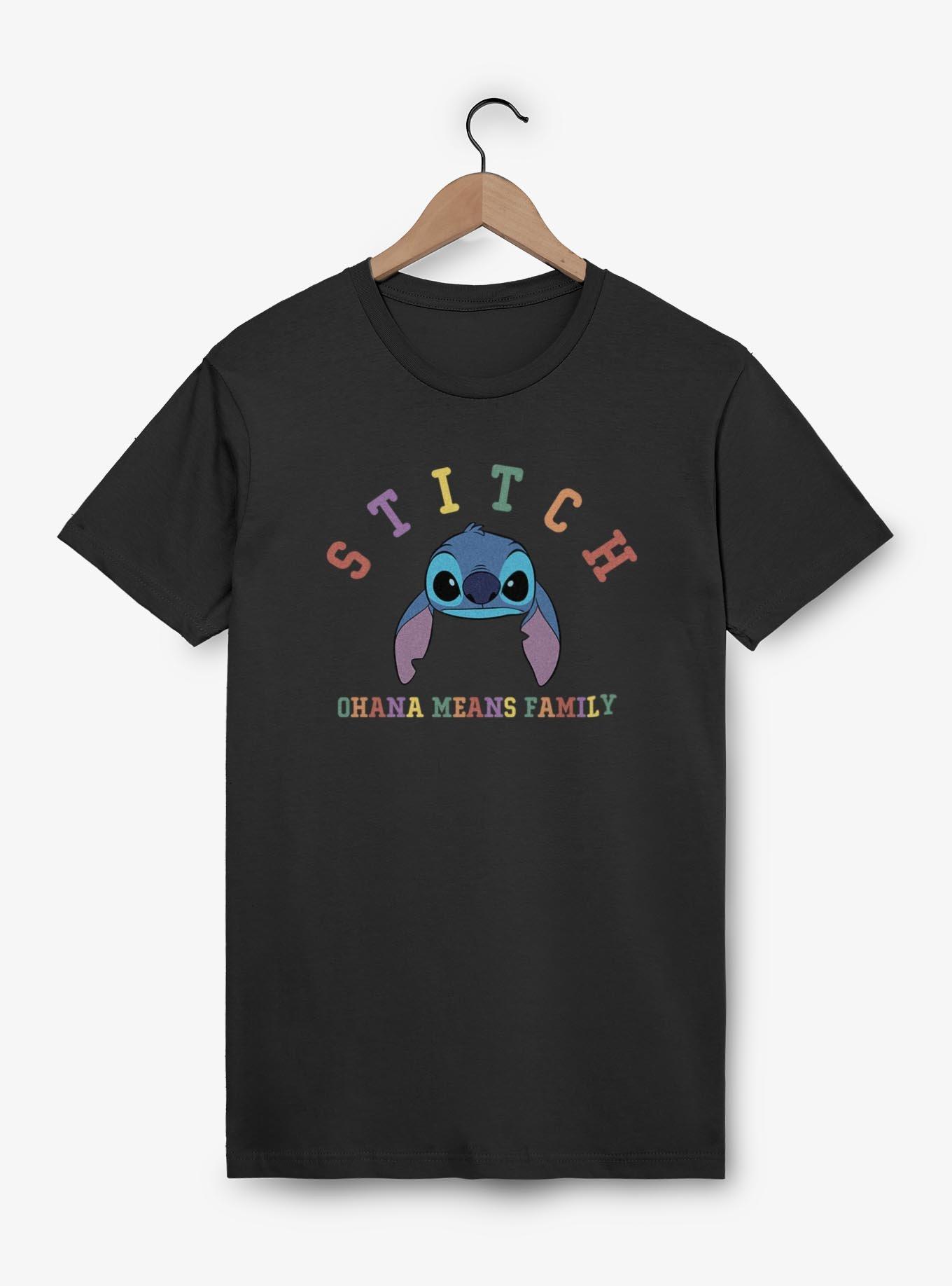 Disney Lilo & Stitch Ohana Means Family T-Shirt, BLACK, hi-res