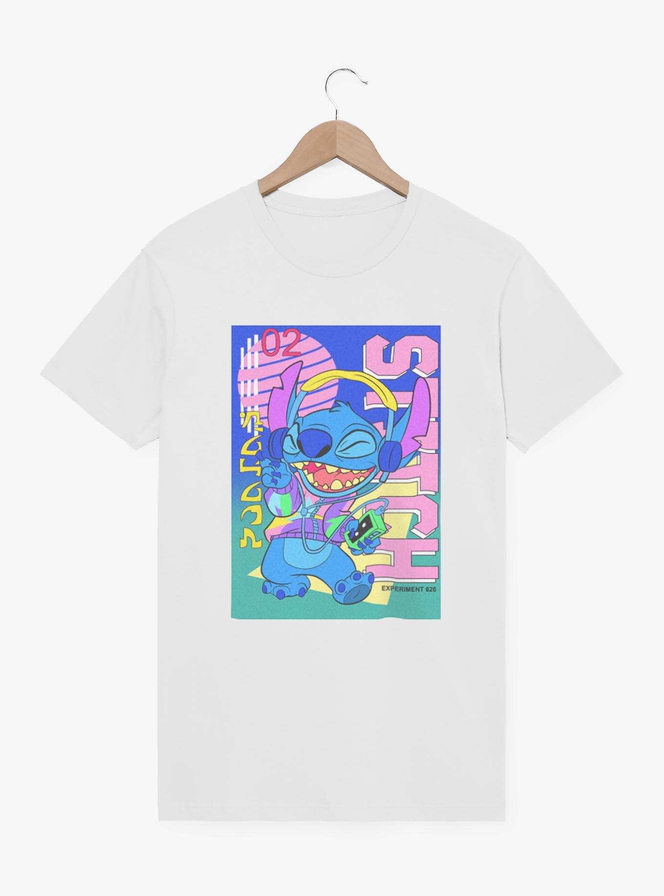 Disney Lilo & Stitch Retro Groovy Stitch T-Shirt, WHITE, hi-res