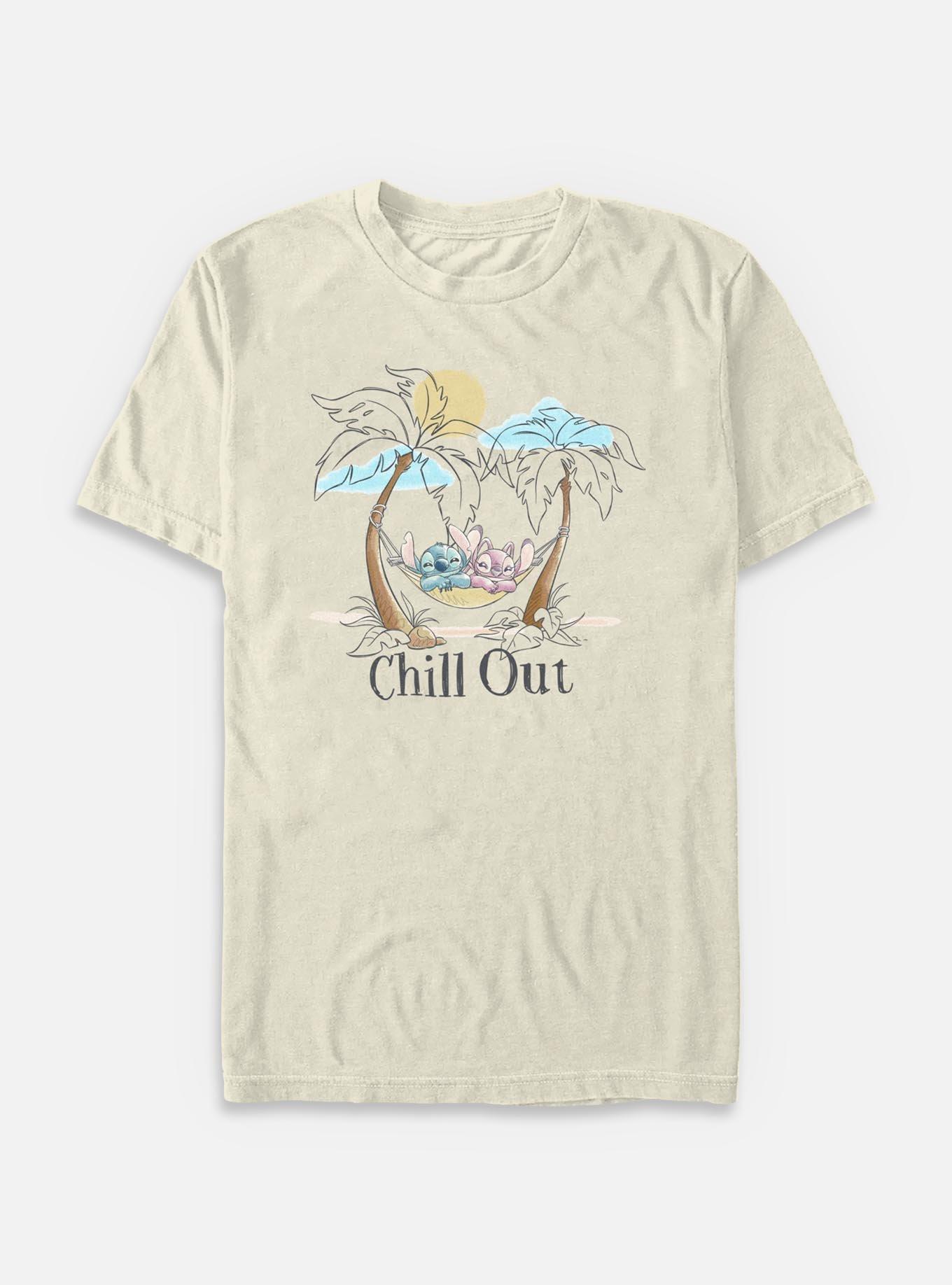 Disney Lilo & Stitch Chill Out Garment Dye T-Shirt, IVORY, hi-res