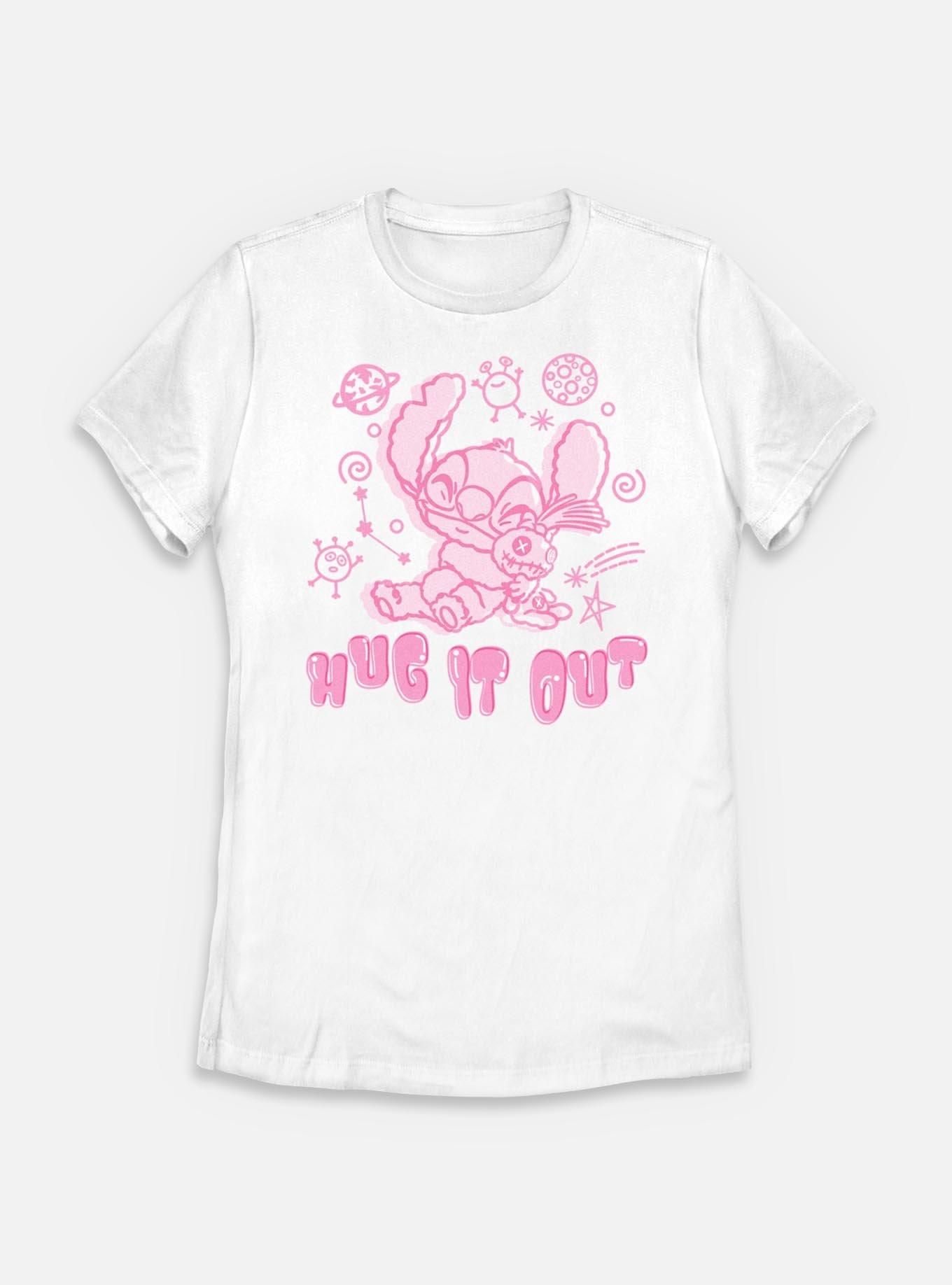 Disney Lilo & Stitch Hug It Out Tie-Dye Womens T-Shirt, WHITE, hi-res