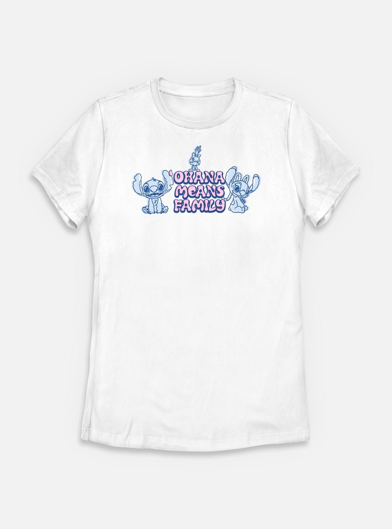 Disney Lilo & Stitch Ohana Means Family Womens T-Shirt, WHITE, hi-res