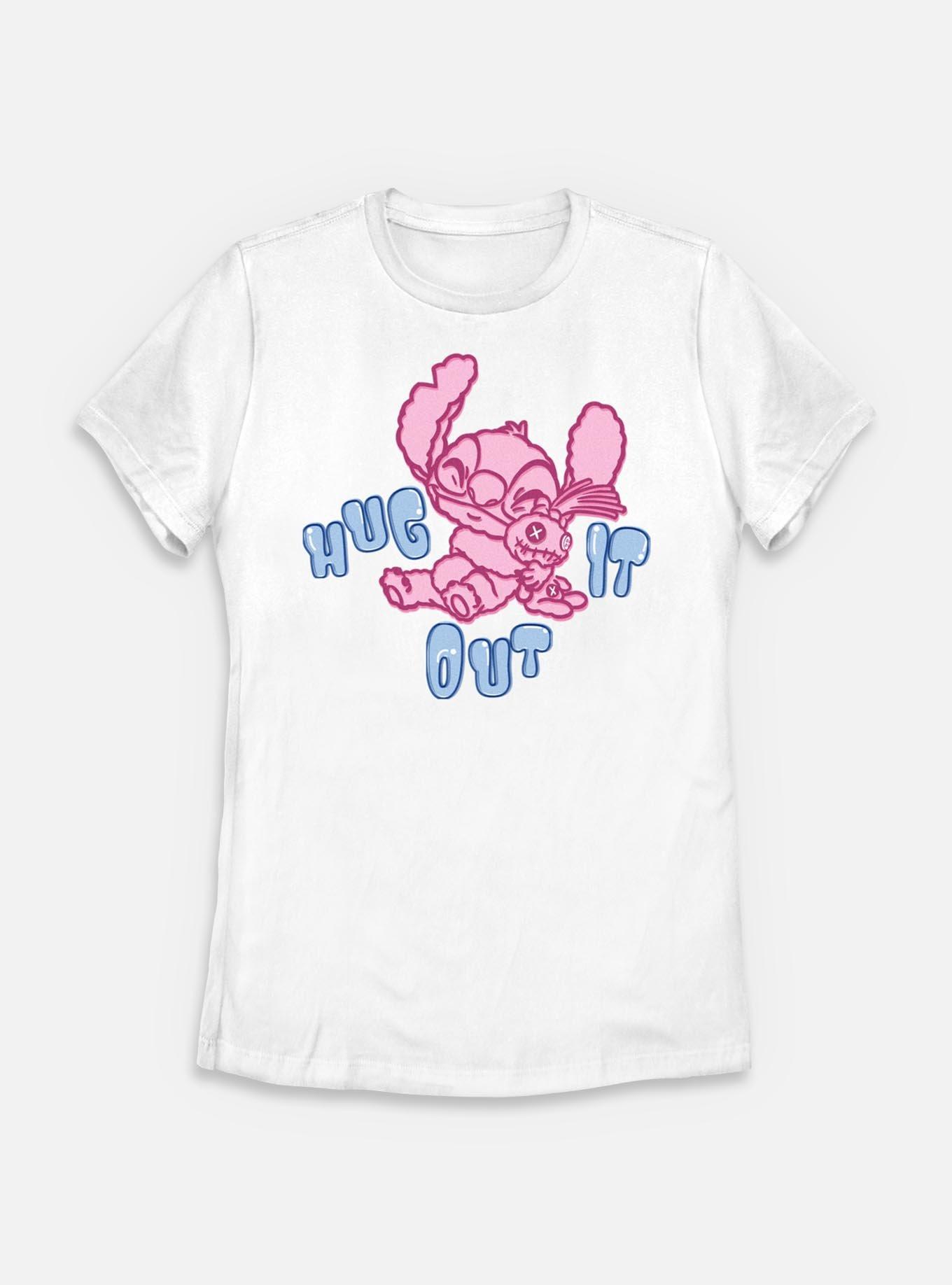 Disney Lilo & Stitch Hug It Out Womens T-Shirt, WHITE, hi-res