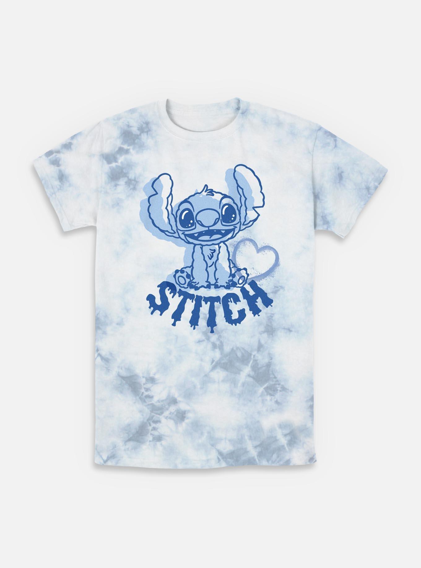 Disney Lilo & Stitch Heart Tie-Dye T-Shirt, WHITEBLUE, hi-res