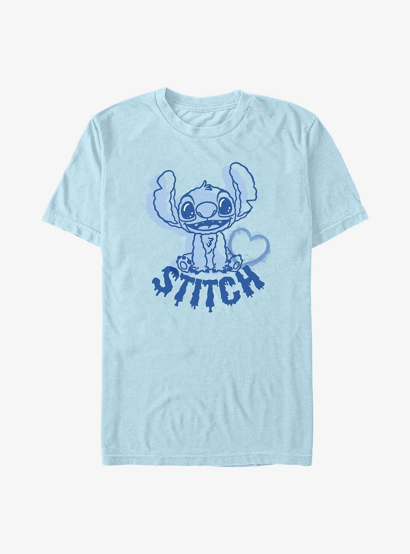 Disney Lilo & Stitch Heart Garment Dye T-Shirt, CHAMBRAY, hi-res