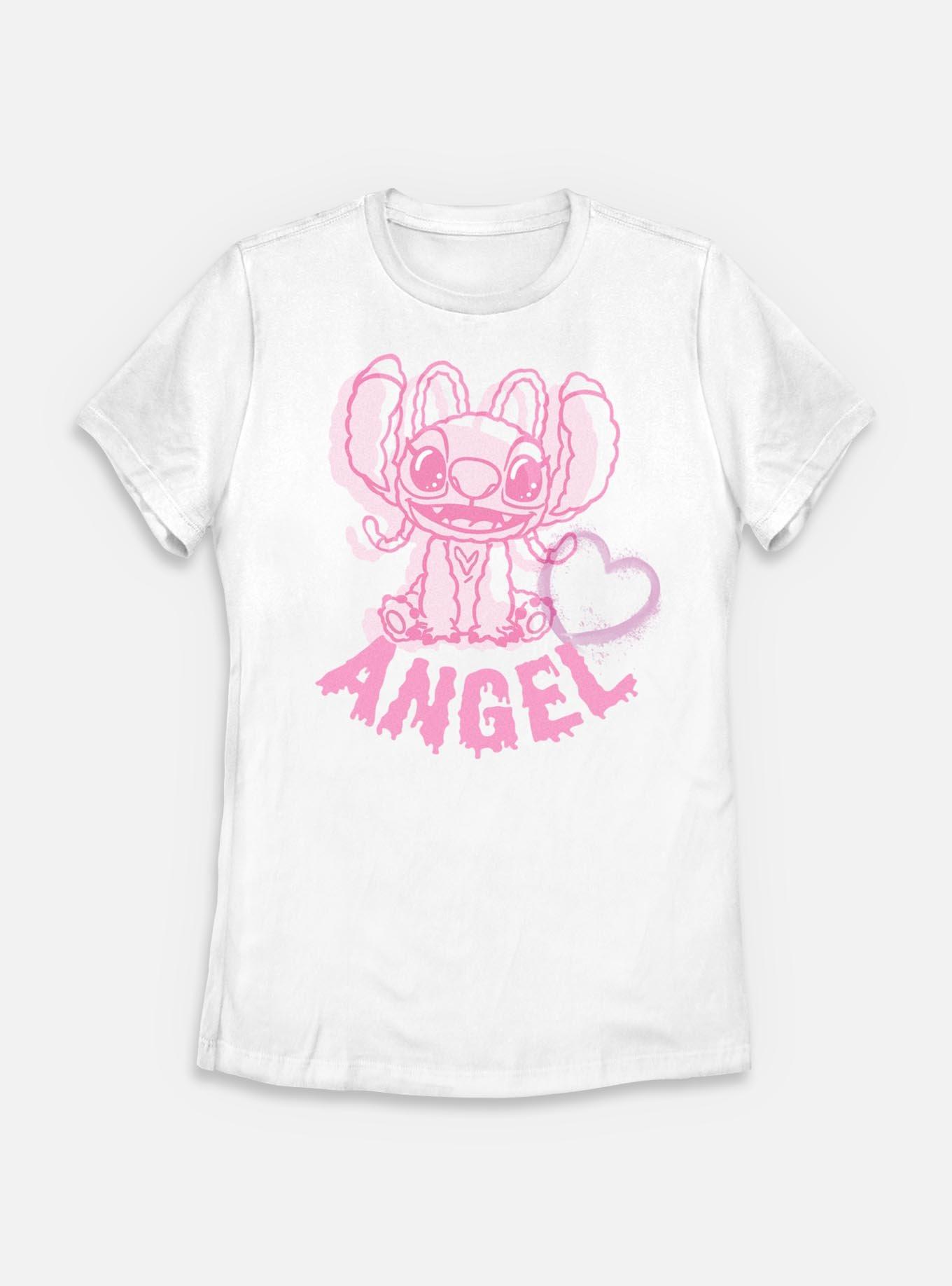 Disney Lilo & Stitch Angel Heart Womens T-Shirt, WHITE, hi-res