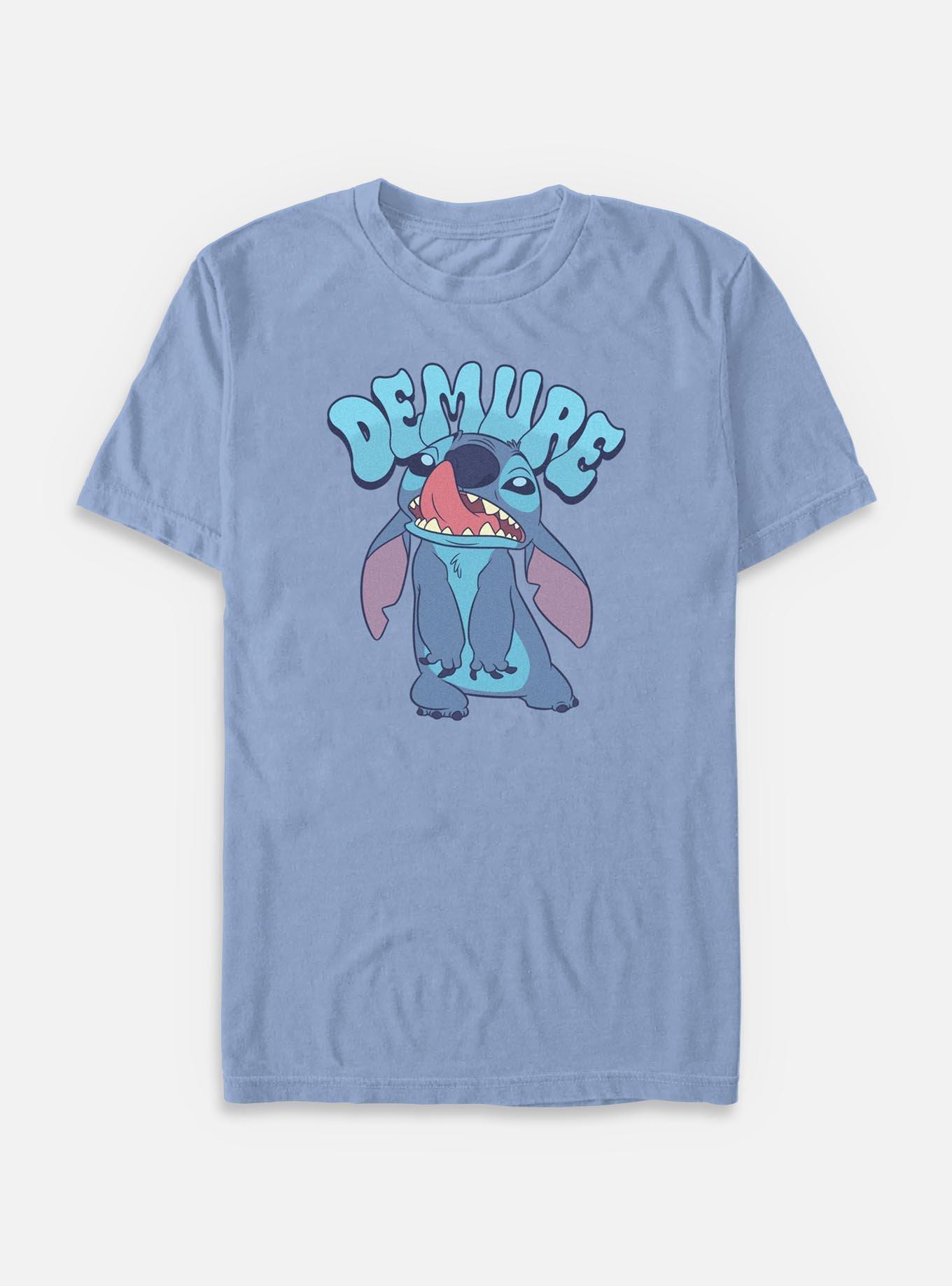 Disney Lilo & Stitch Demure Alien Garment Dye T-Shirt, WASHEDDENIM, hi-res