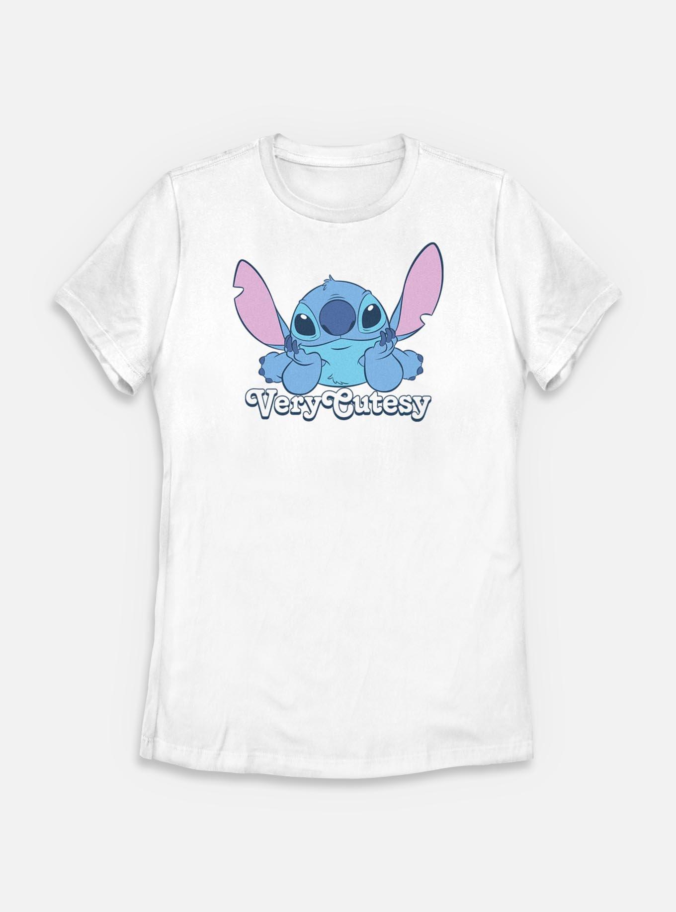 Disney Lilo & Stitch Cutesy Womens T-Shirt, WHITE, hi-res