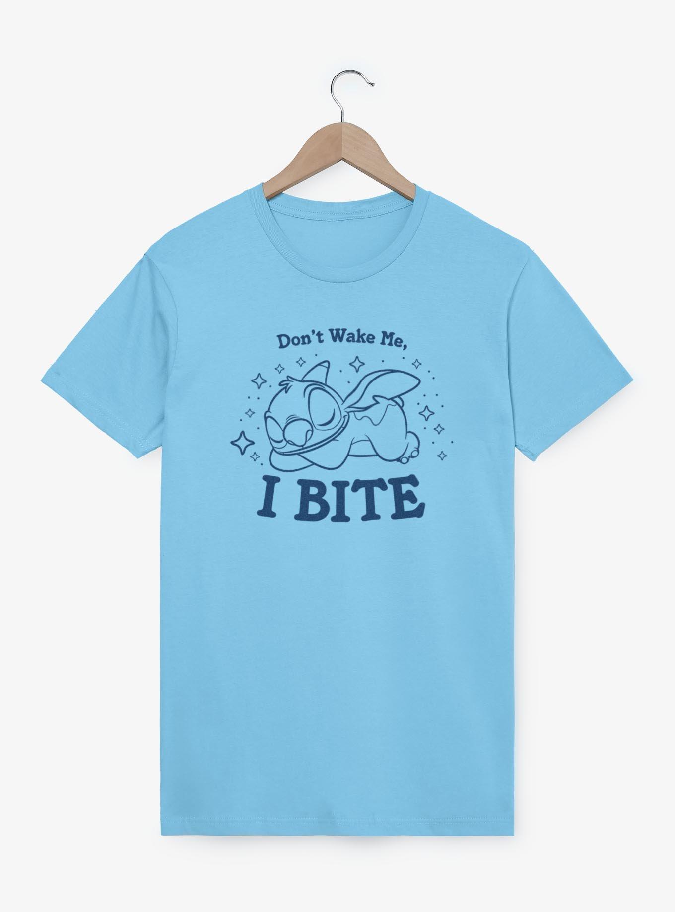 Disney Lilo & Stitch Don't Wake Me I Bite T-Shirt, LT BLUE, hi-res