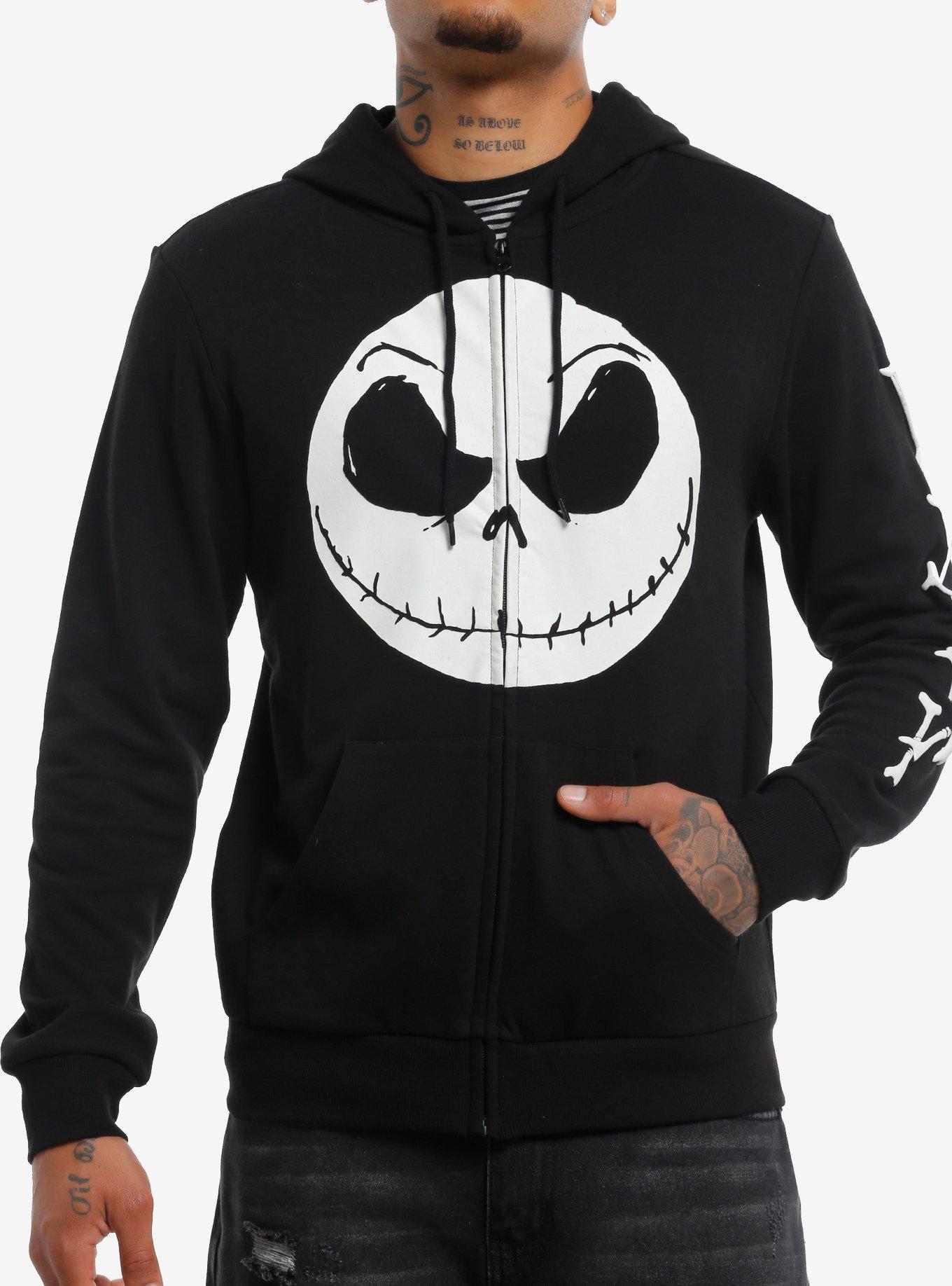 The Nightmare Before Christmas Jack Bones Glow-In-The-Dark Hoodie, , hi-res