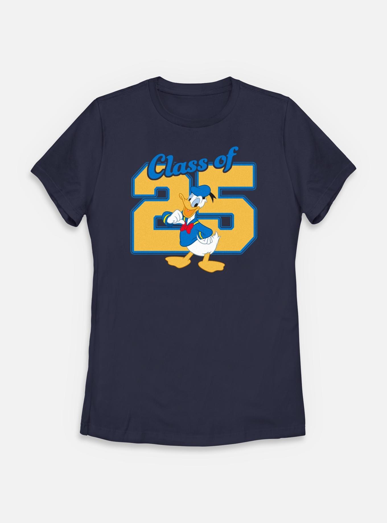 Disney Donald Duck Class Of 2025 Womens T-Shirt,Specials : American Fashion Style Bags On Sale