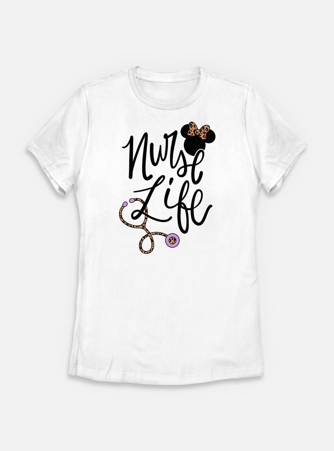 Disney Minnie Mouse Nurse Life Womens T-Shirt,New Products : American Fashion Style Bags On Sale