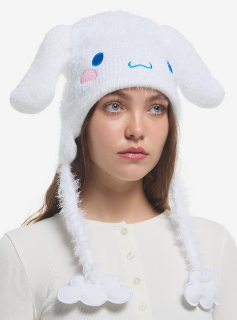 Cinnamoroll Figural Fuzzy Tassel Beanie | Hot Topic