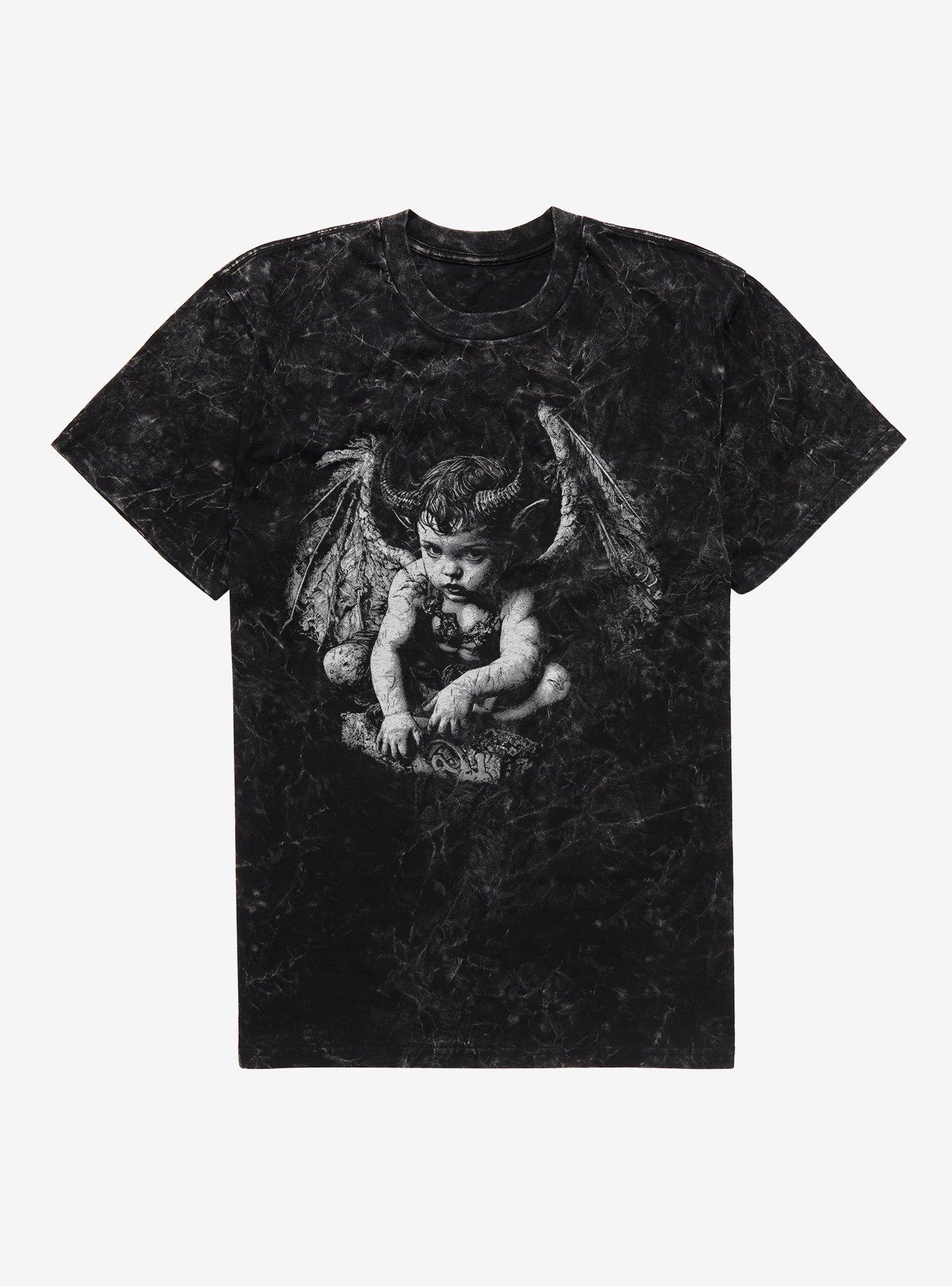 Evil Cherub Mineral Wash T-Shirt, , hi-res