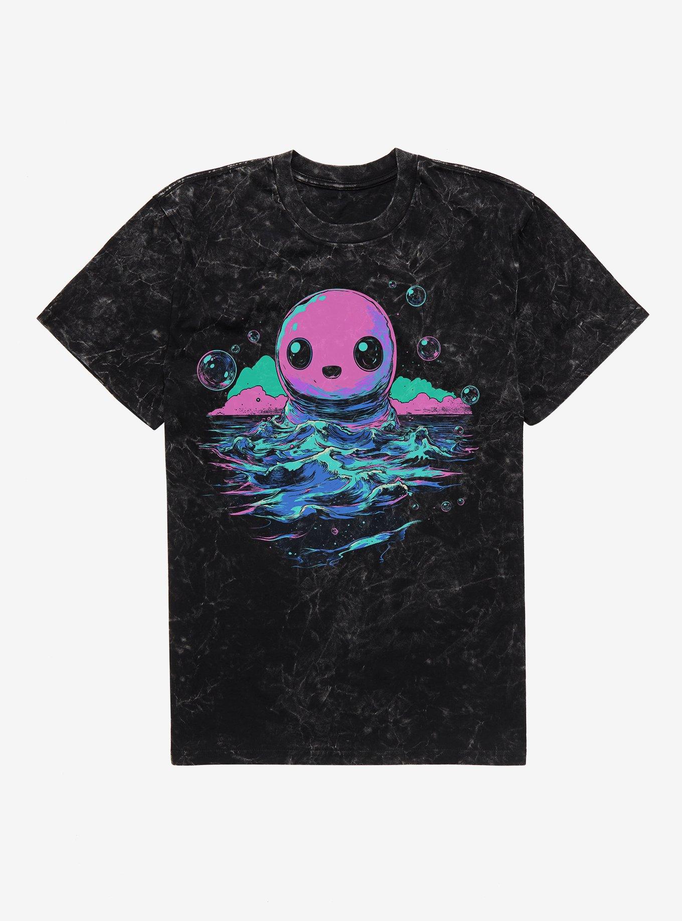 Sea Bubble Monster Mineral Wash T-Shirt, , hi-res