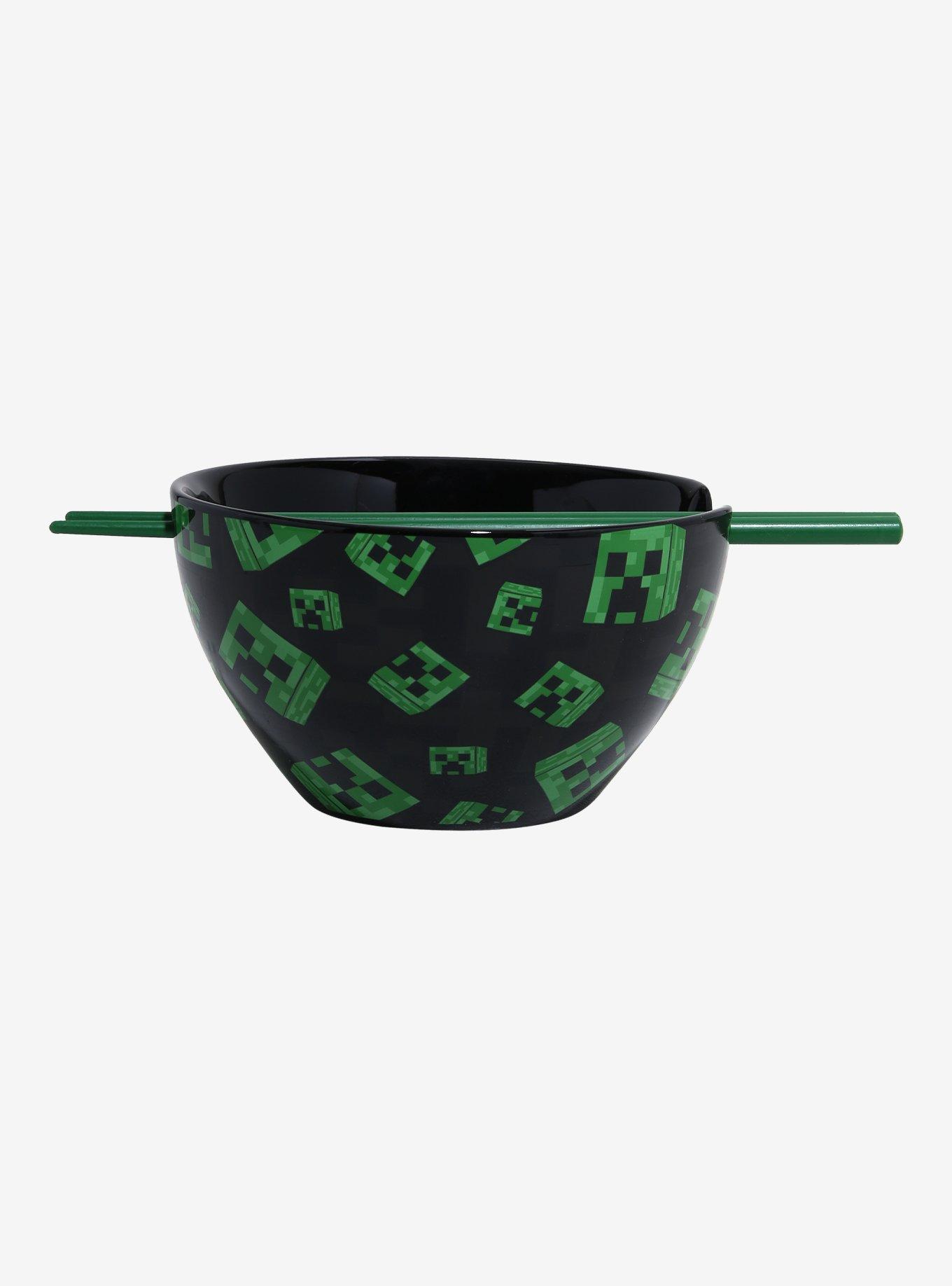 Minecraft Creeper Ramen Bowl With Chopsticks, , hi-res