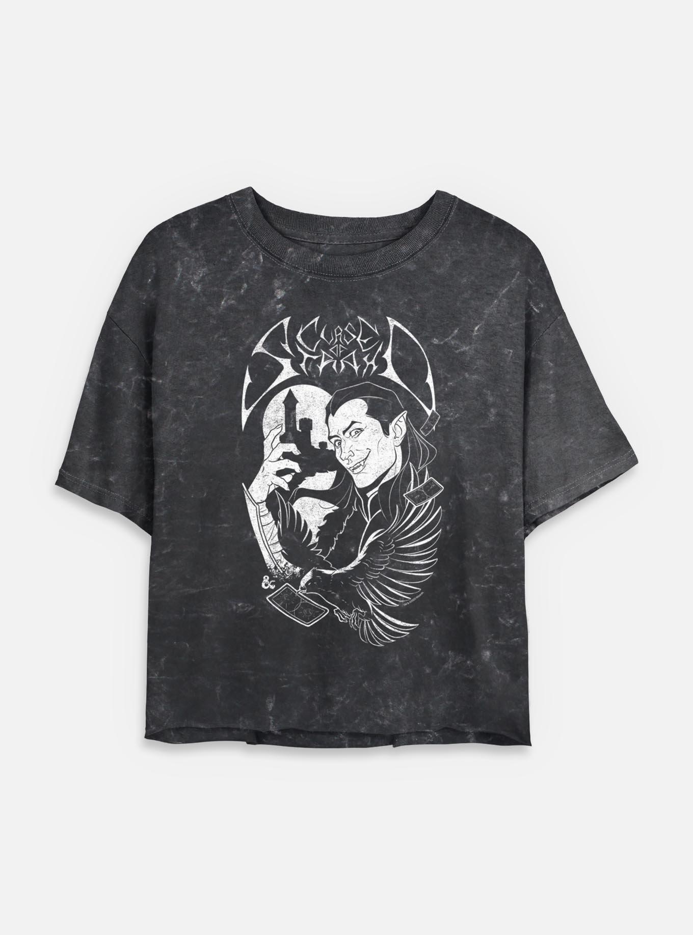 Dungeons & Dragons Death Metal Clash Of Strahd Mineral Wash Womens Crop T-Shirt, , hi-res