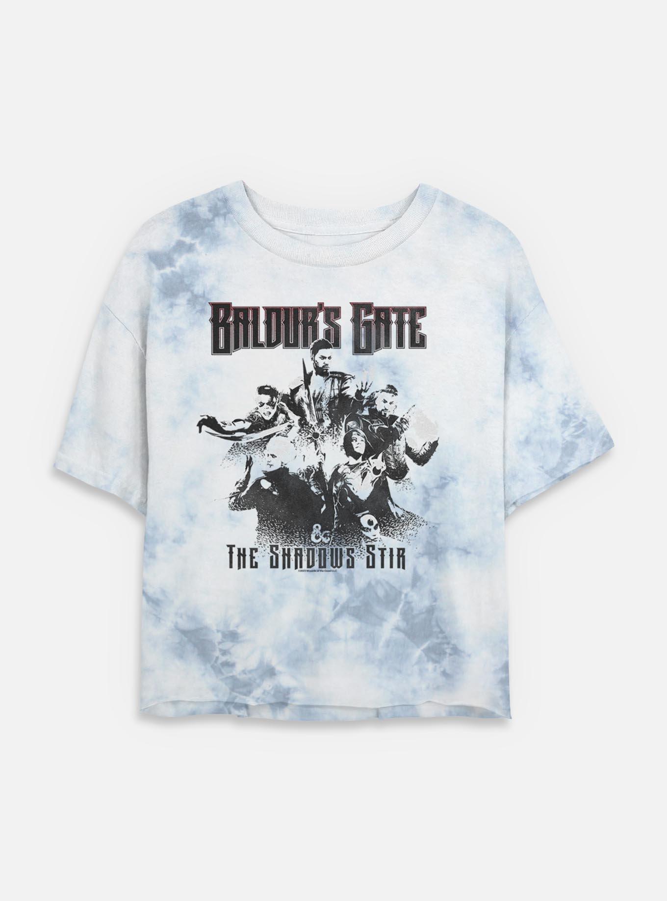 Dungeons & Dragons Baldurs Gate The Shadows Stir Tie Dye Crop Womens T-Shirt,New Products : American Fashion Style Bags On Sale