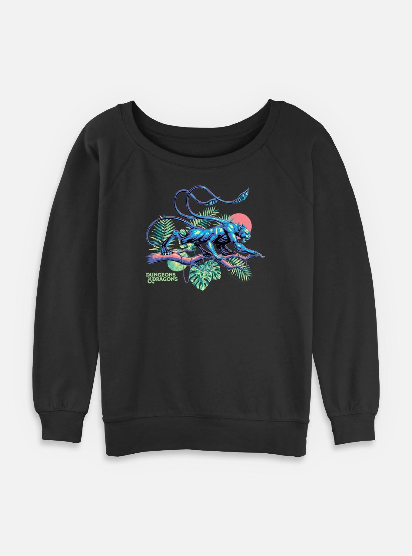 Dungeons & Dragons Displacer Beast Island Vibes Womens Slouchy Sweatshirt,New Products : American Fashion Style Bags On Sale