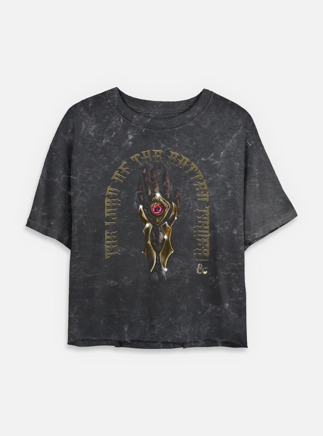 Dungeons & Dragons Hand Of Damned Mineral Wash Womens Crop T-Shirt, , hi-res