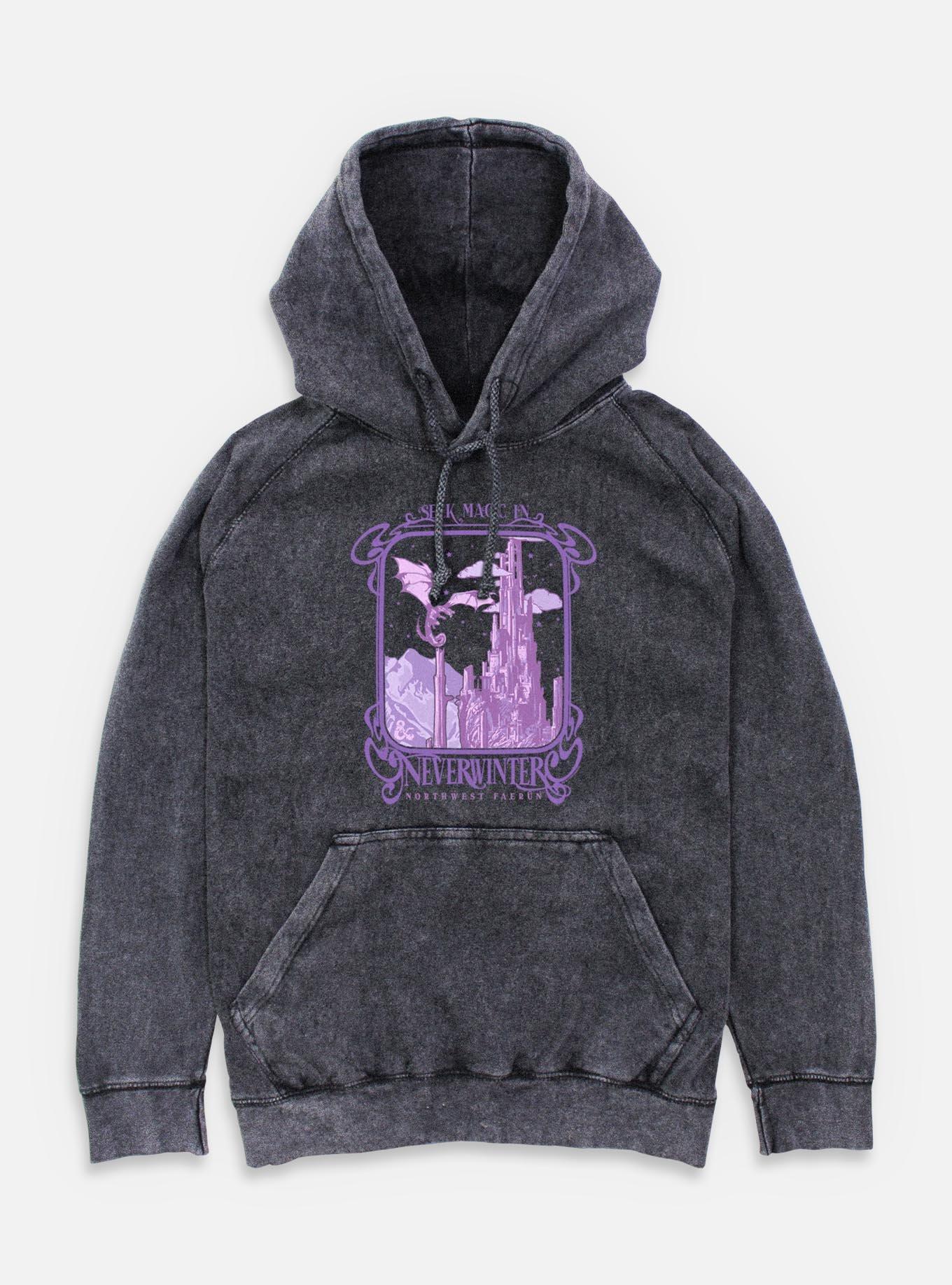 Dungeons & Dragons Seek Magic In Neverwinter Mineral Wash Hoodie,New Products : American Fashion Style Bags On Sale