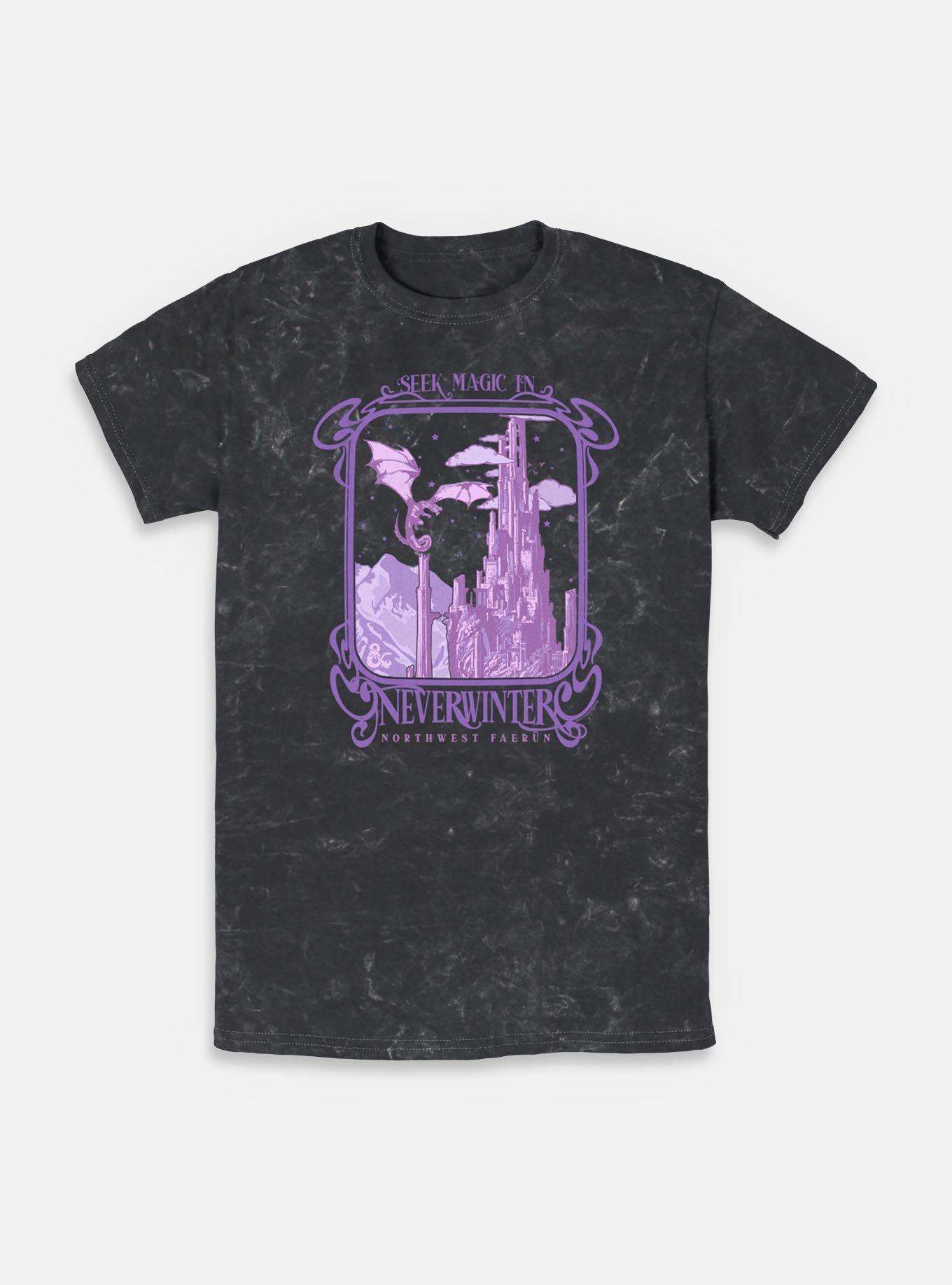 Dungeons & Dragons Seek Magic In Neverwinter Mineral Wash T-Shirt,New Products : American Fashion Style Bags On Sale