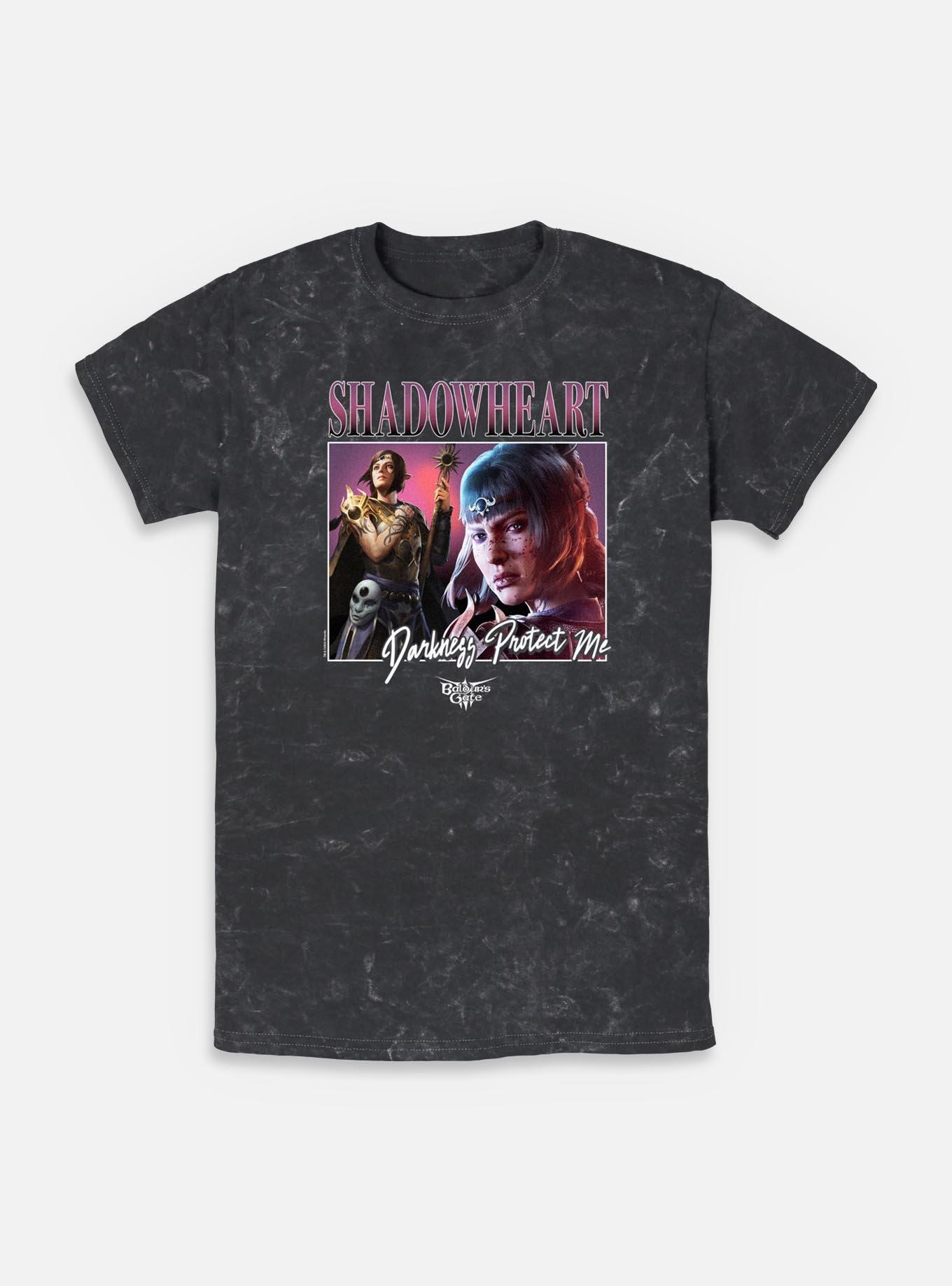 Dungeons & Dragons Shadowheart Darkness Protect Me Mineral Wash T-Shirt,New Products : American Fashion Style Bags On Sale