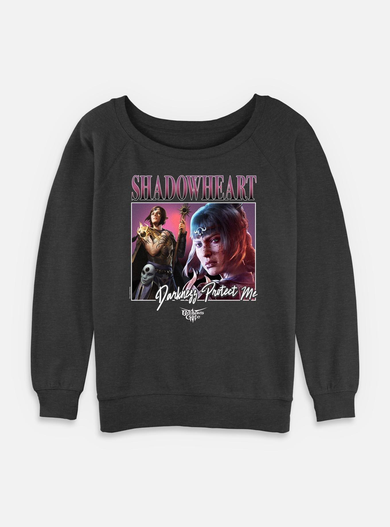 Dungeons & Dragons Shadowheart Darkness Protect Me Womens Slouchy Sweatshirt,New Products : American Fashion Style Bags On Sale