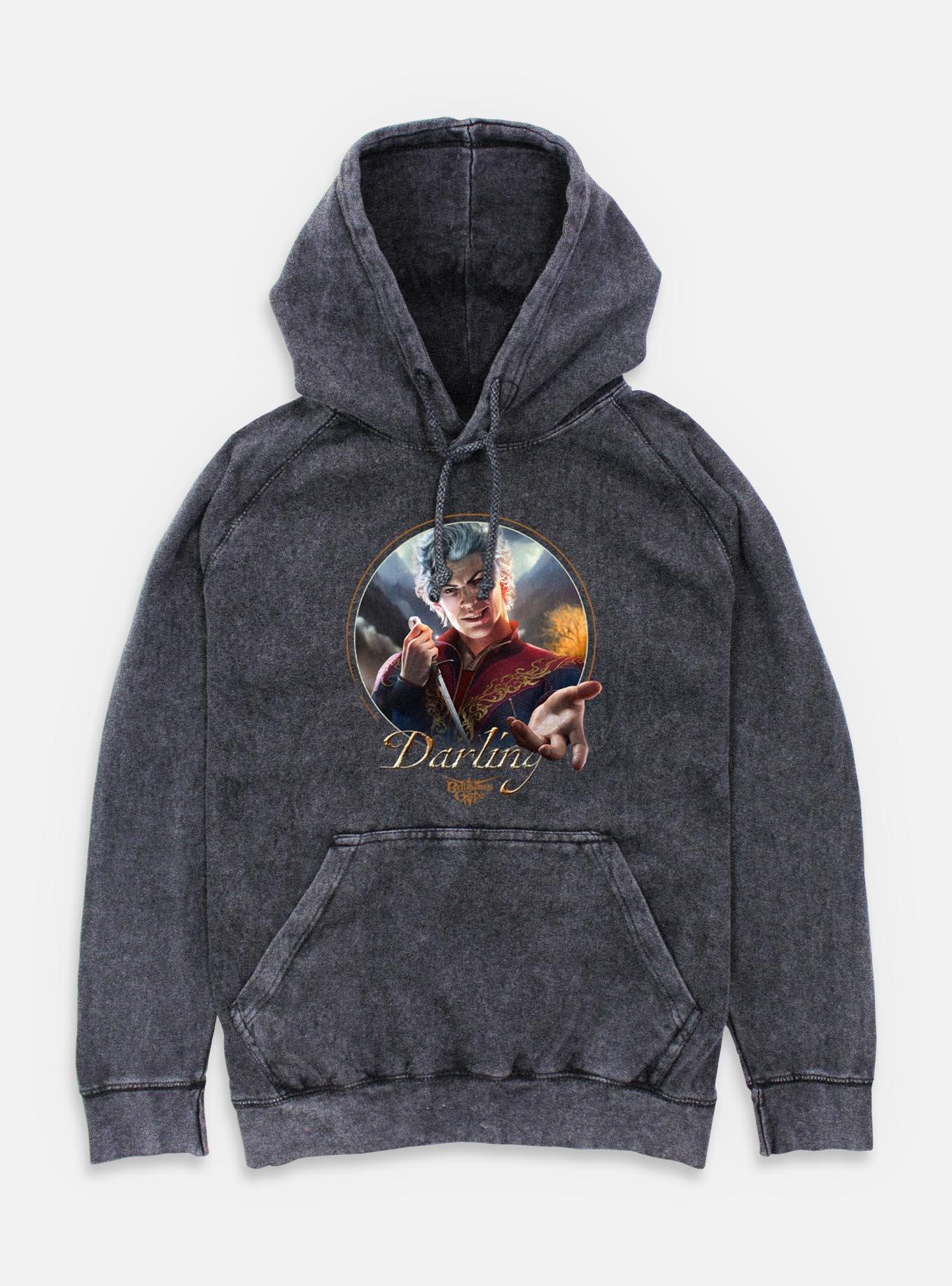 Dungeons & Dragons Astarion Darling  Mineral Wash Hoodie, BLACK, hi-res