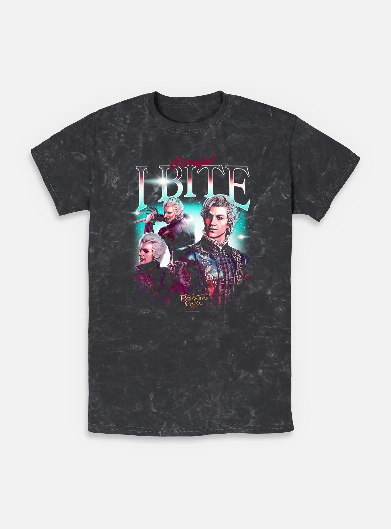 Dungeons & Dragons Astarion Careful I Bite Mineral Wash T-Shirt, , hi-res