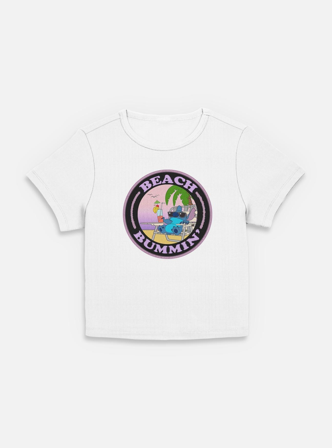 Disney Lilo & Stitch Beach Bummin' Womens Baby T-Shirt, EGRET, hi-res