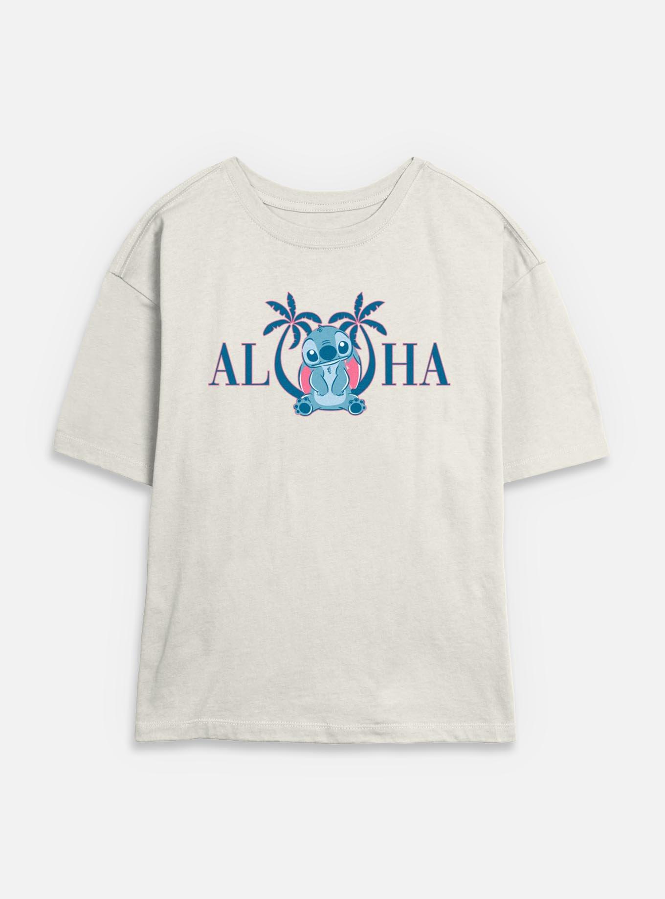 Disney Lilo & Stitch Aloha Kauai Womens Skimmer T-Shirt, EGRET, hi-res