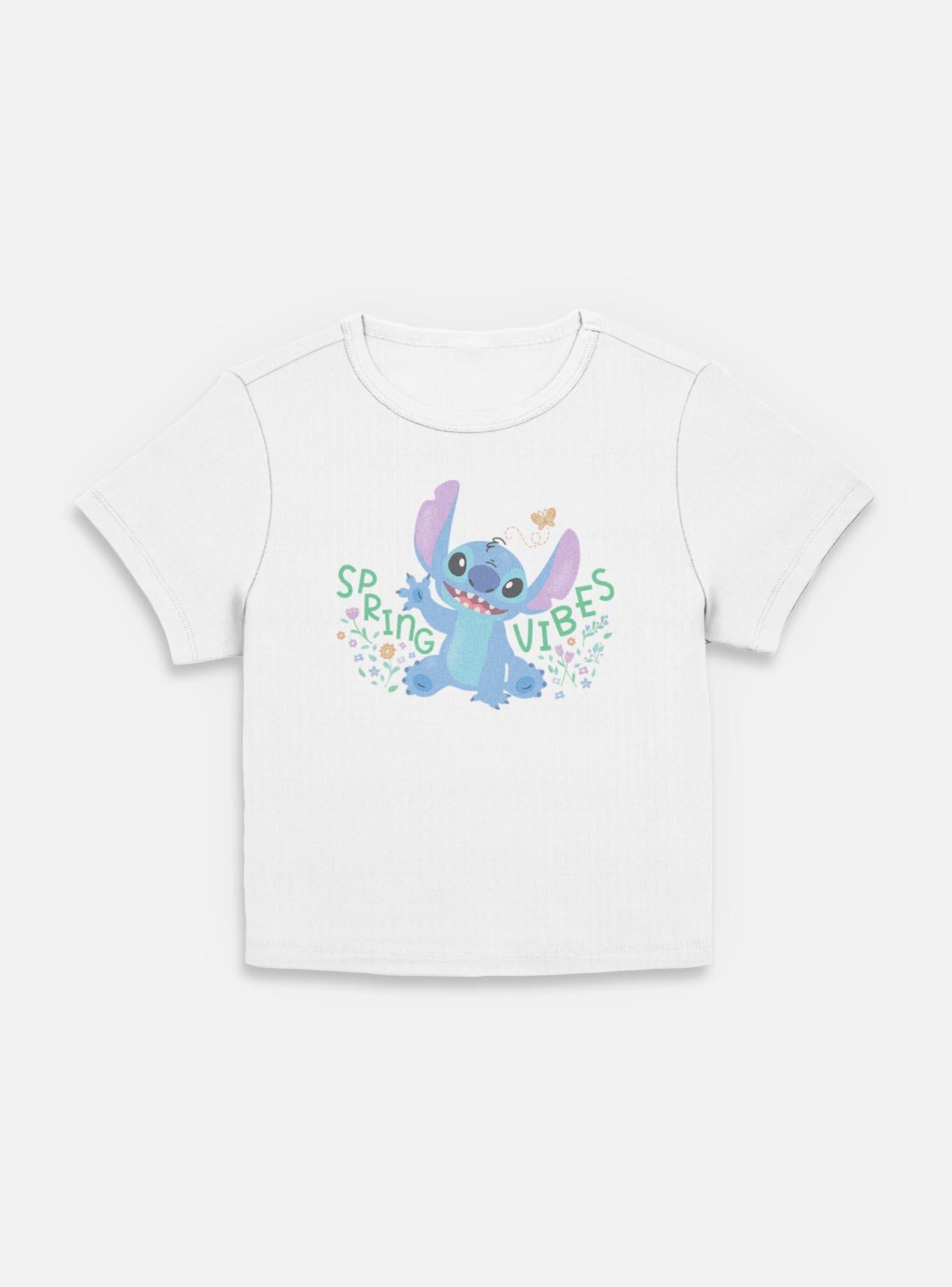 Disney Lilo & Stitch Spring Vibes Womens Baby T-Shirt, EGRET, hi-res